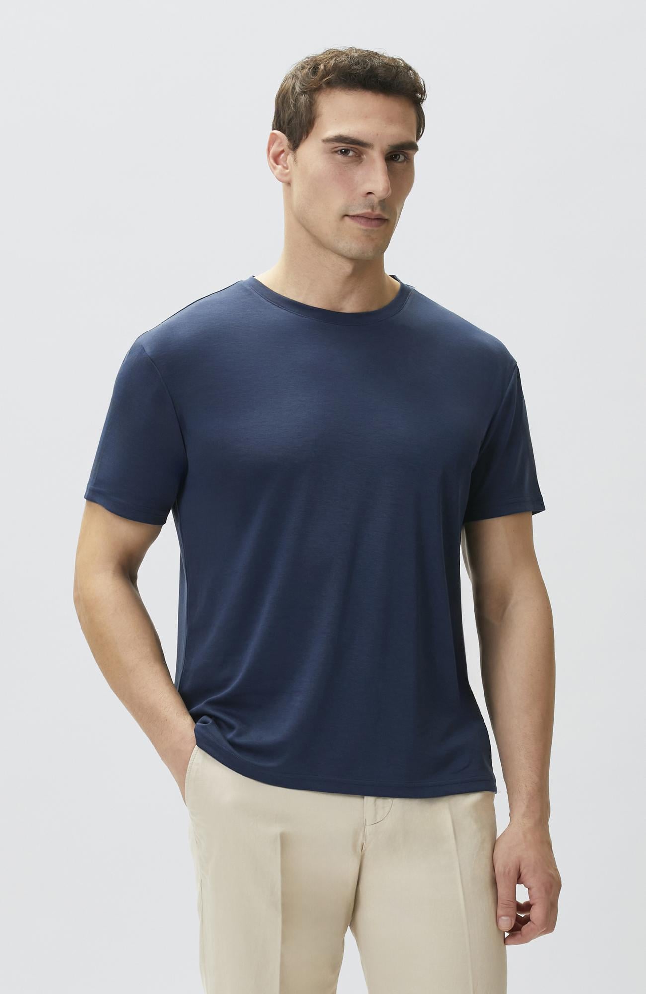 Network Erkek Lacivert Basic T-shirt