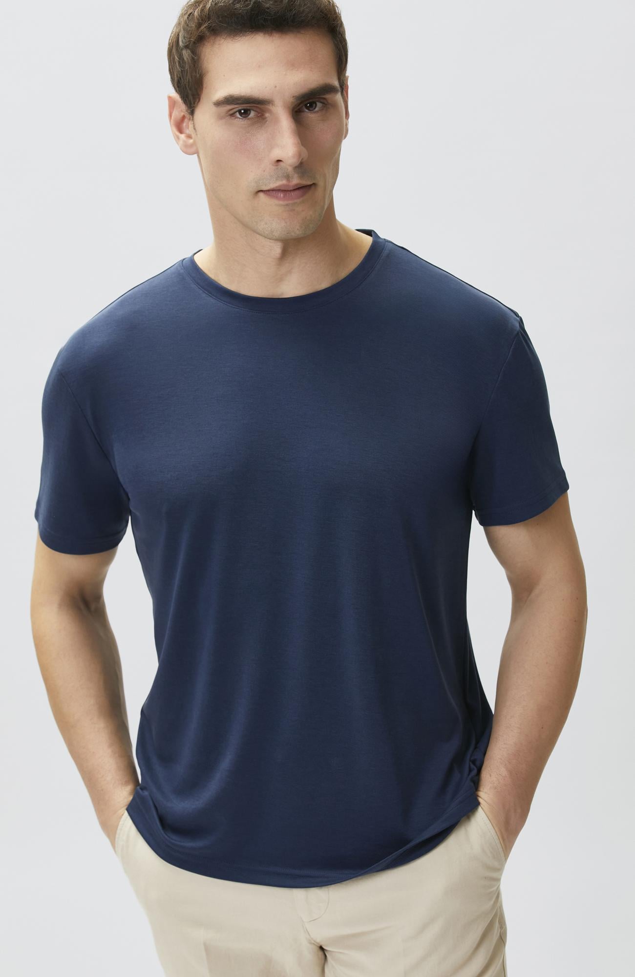 Network Erkek Lacivert Basic T-shirt