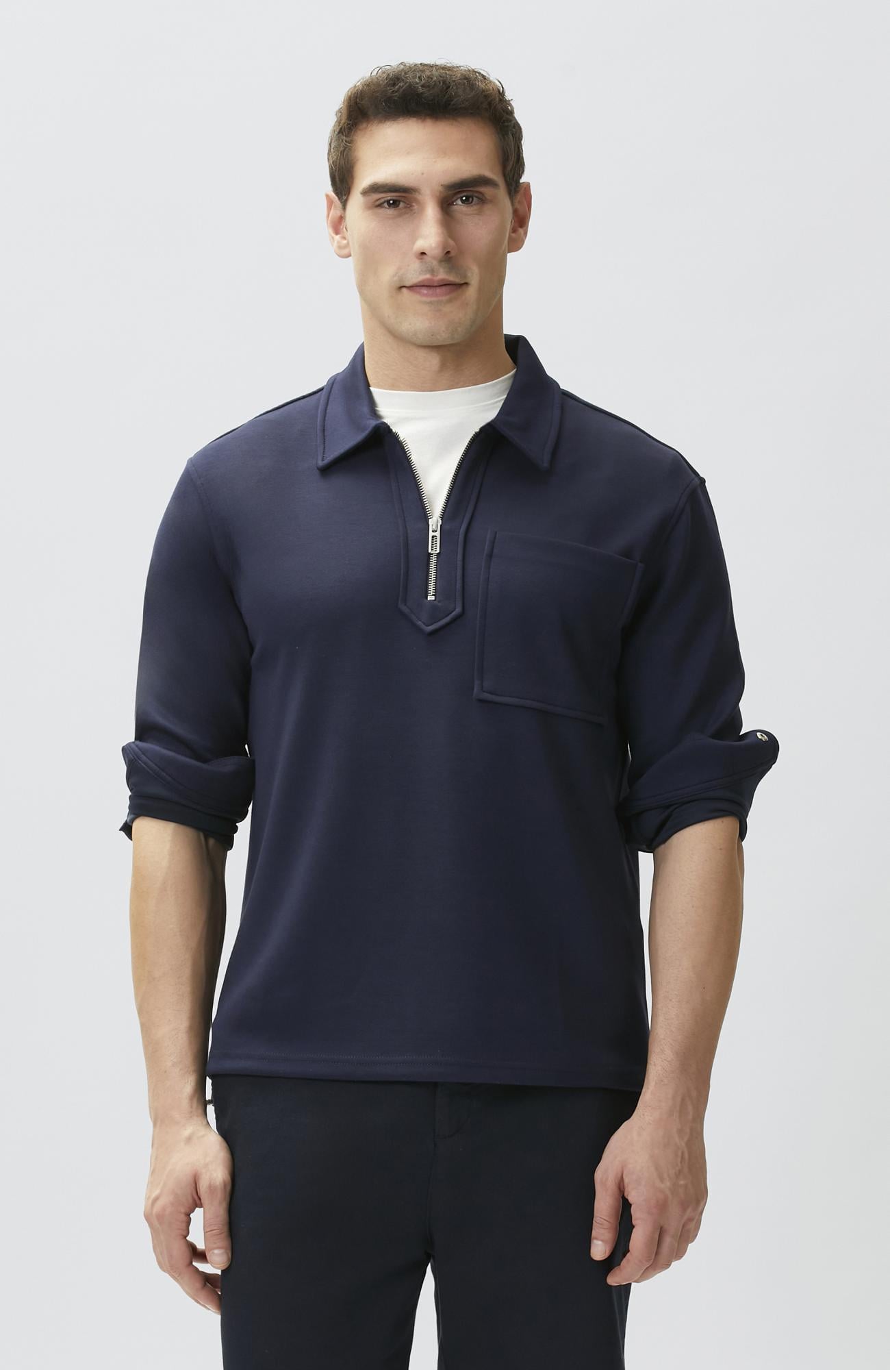Network Erkek Lacivert Dik Yaka Sweatshirt