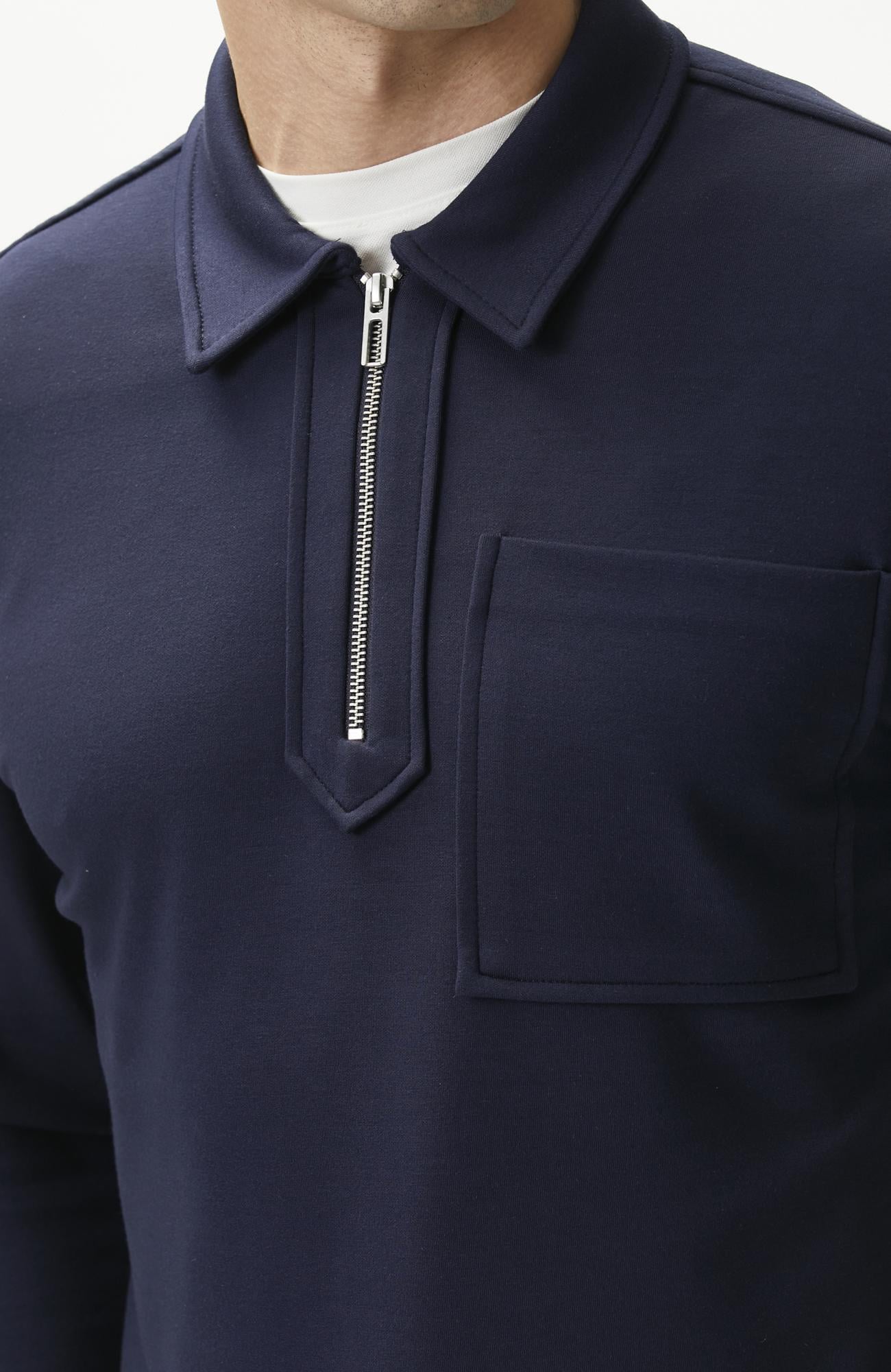 Network Erkek Lacivert Dik Yaka Sweatshirt