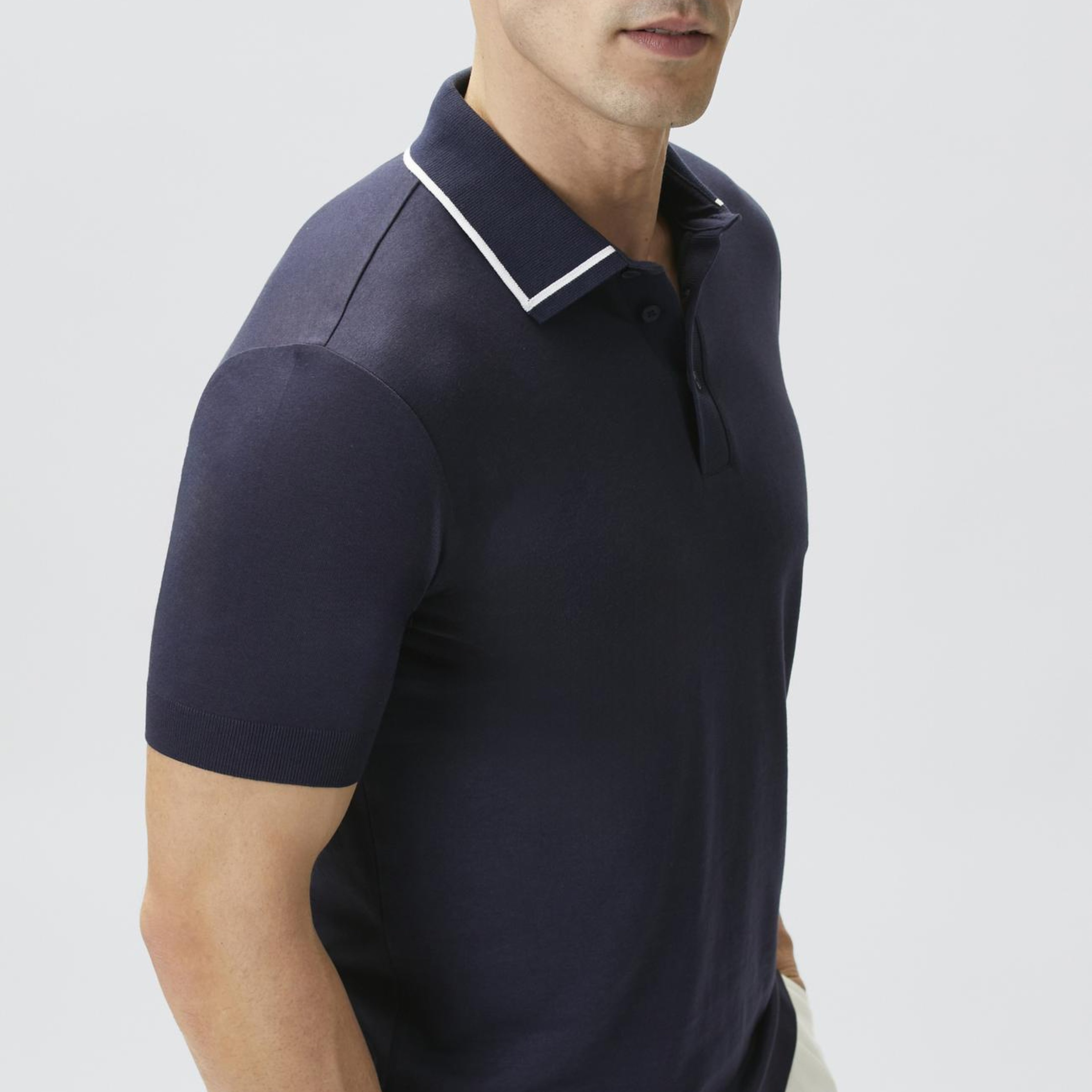 Network Erkek Lacivert Polo Yaka Düğmeli T-shirt