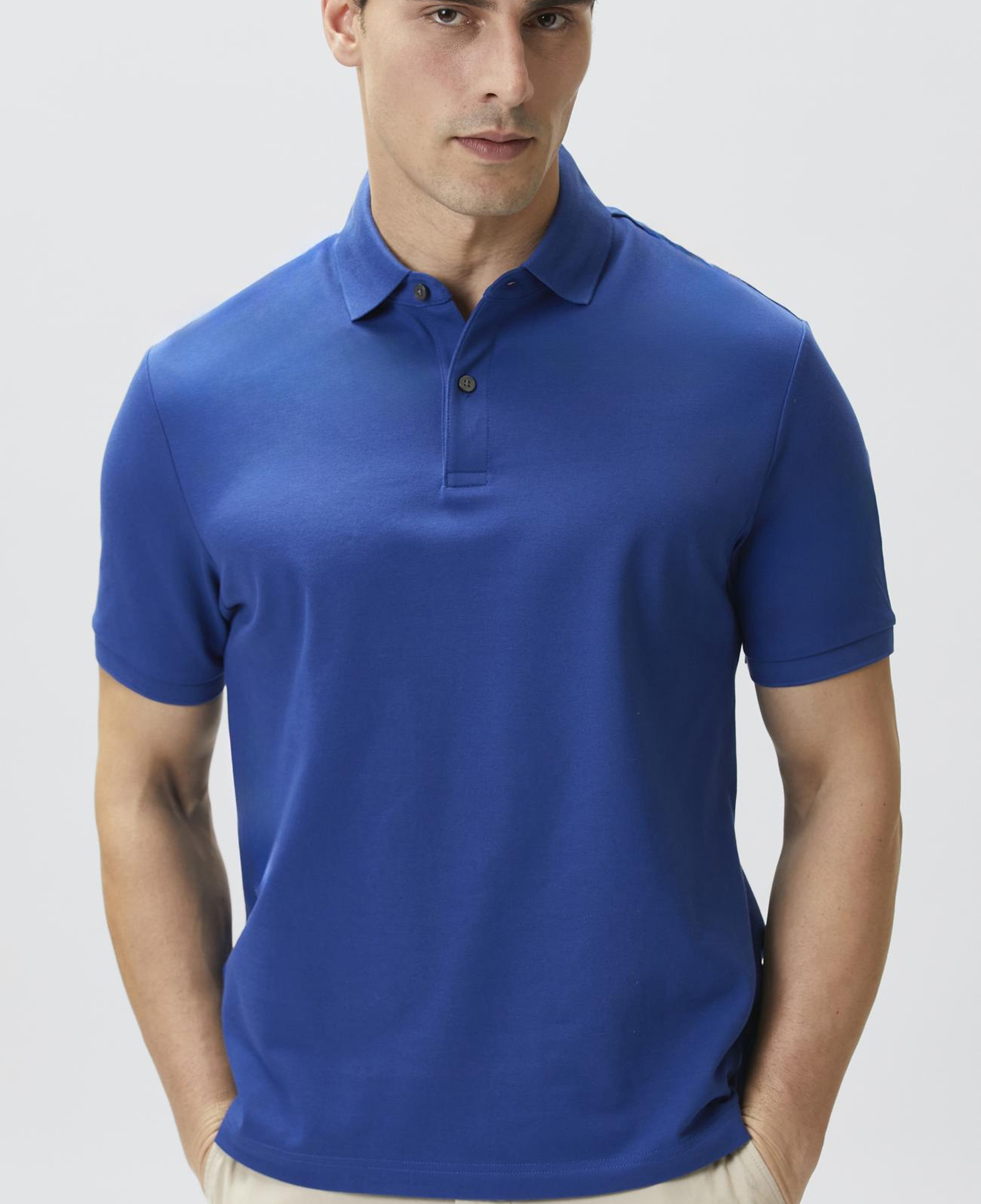 Network Erkek Saks Polo Yaka Pike T-shirt