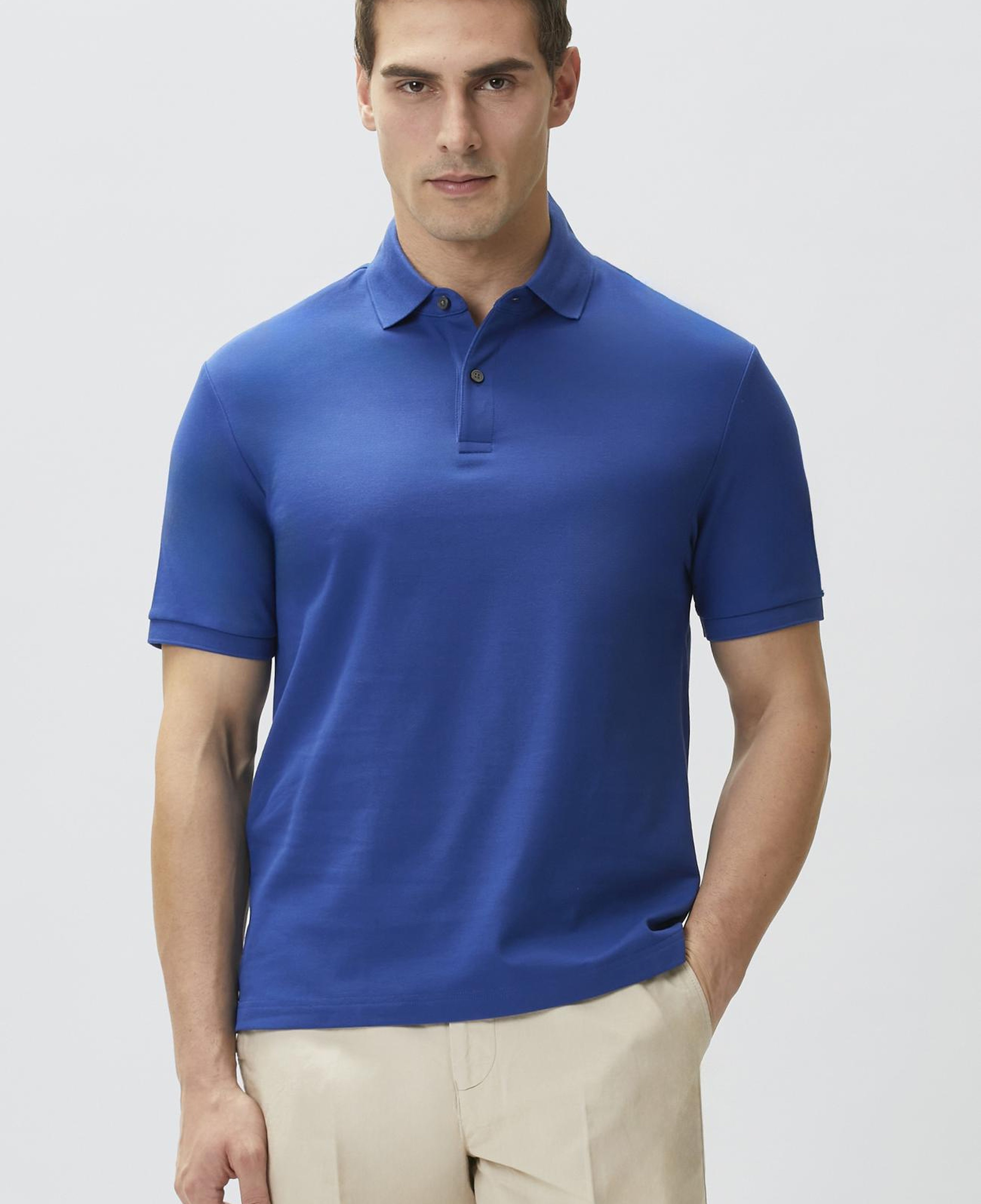Network Erkek Saks Polo Yaka Pike T-shirt