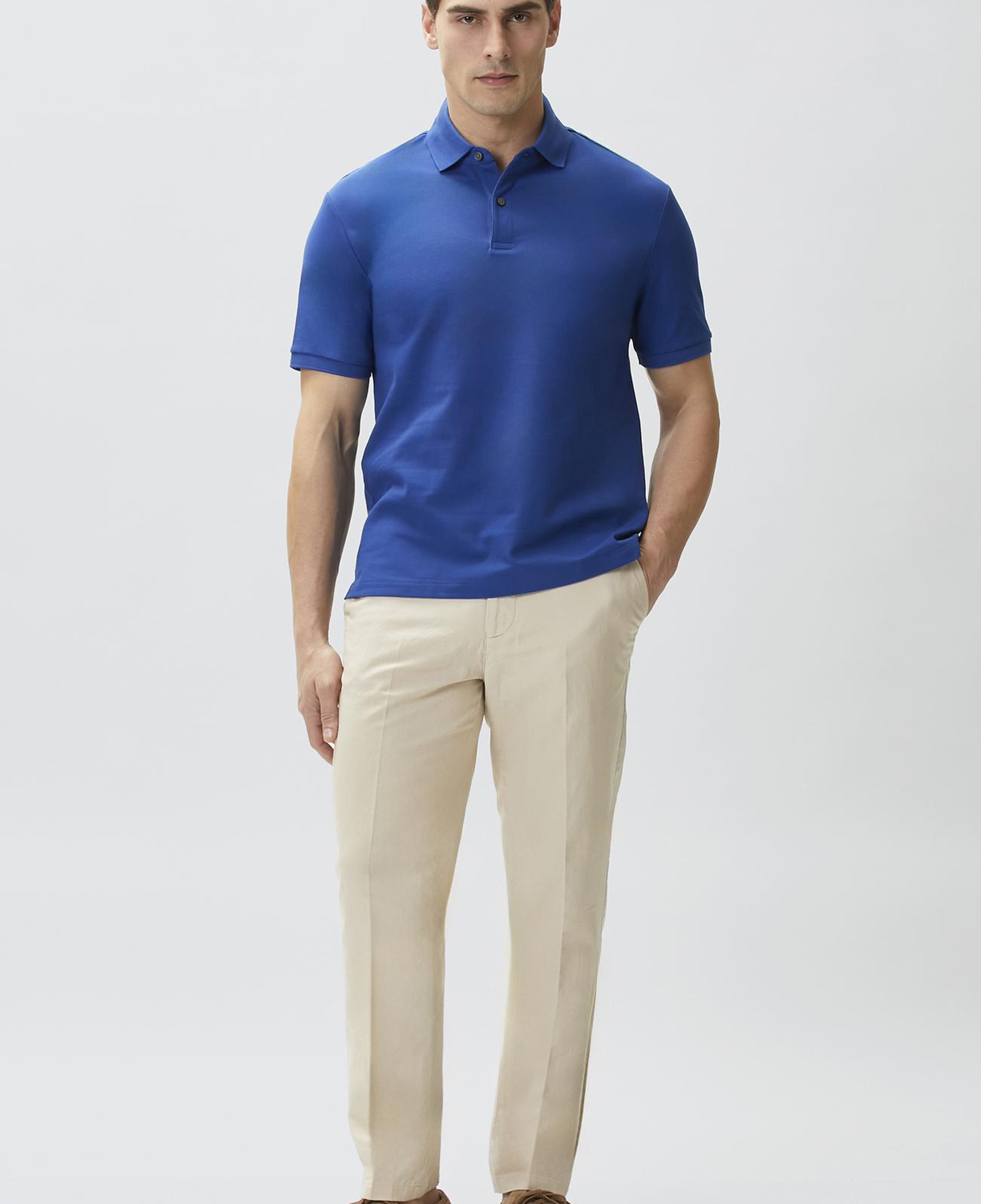 Network Erkek Saks Polo Yaka Pike T-shirt