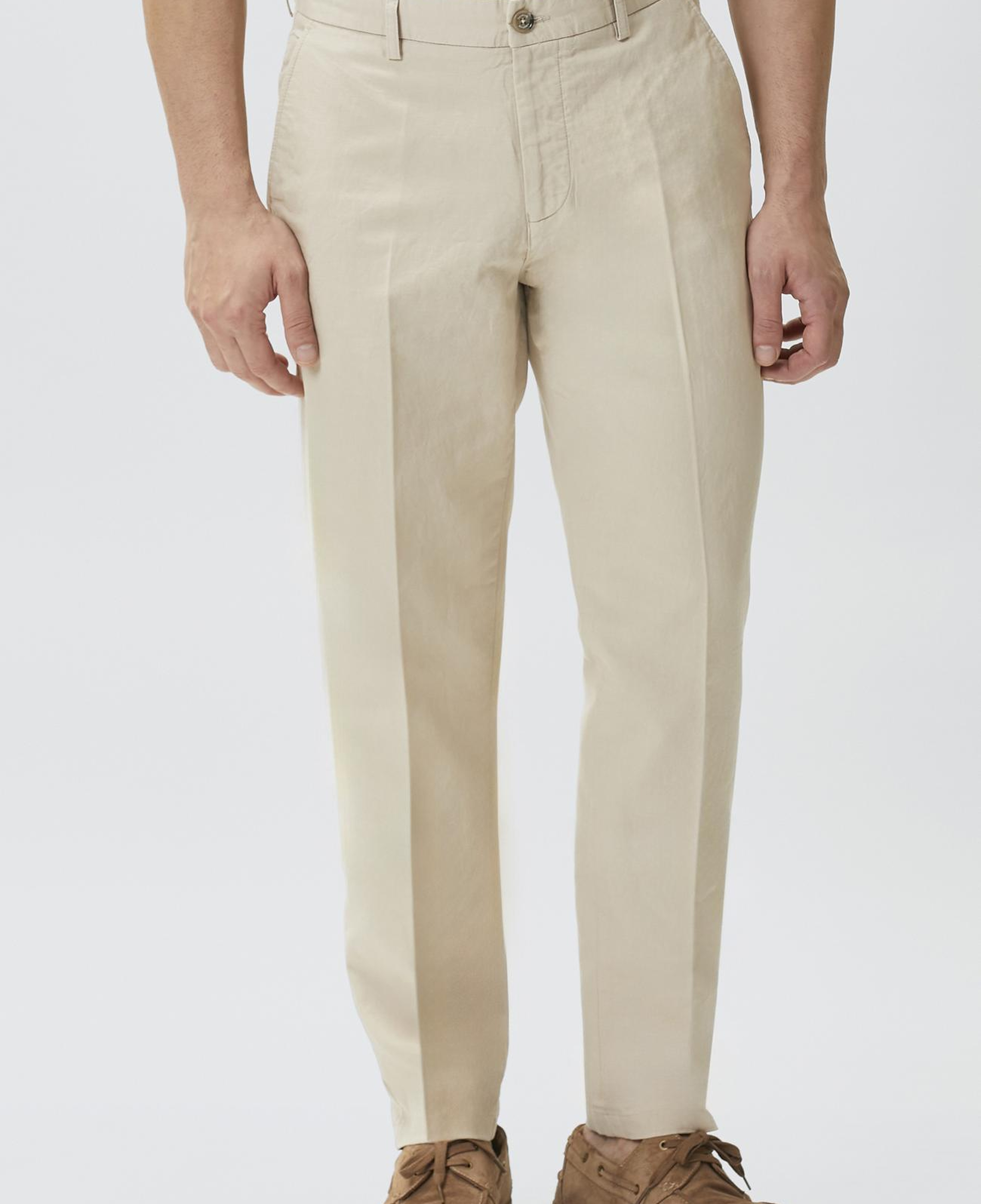 Network Erkek Taş Pilili Keten Karışımlı Chino Casual Pantolon