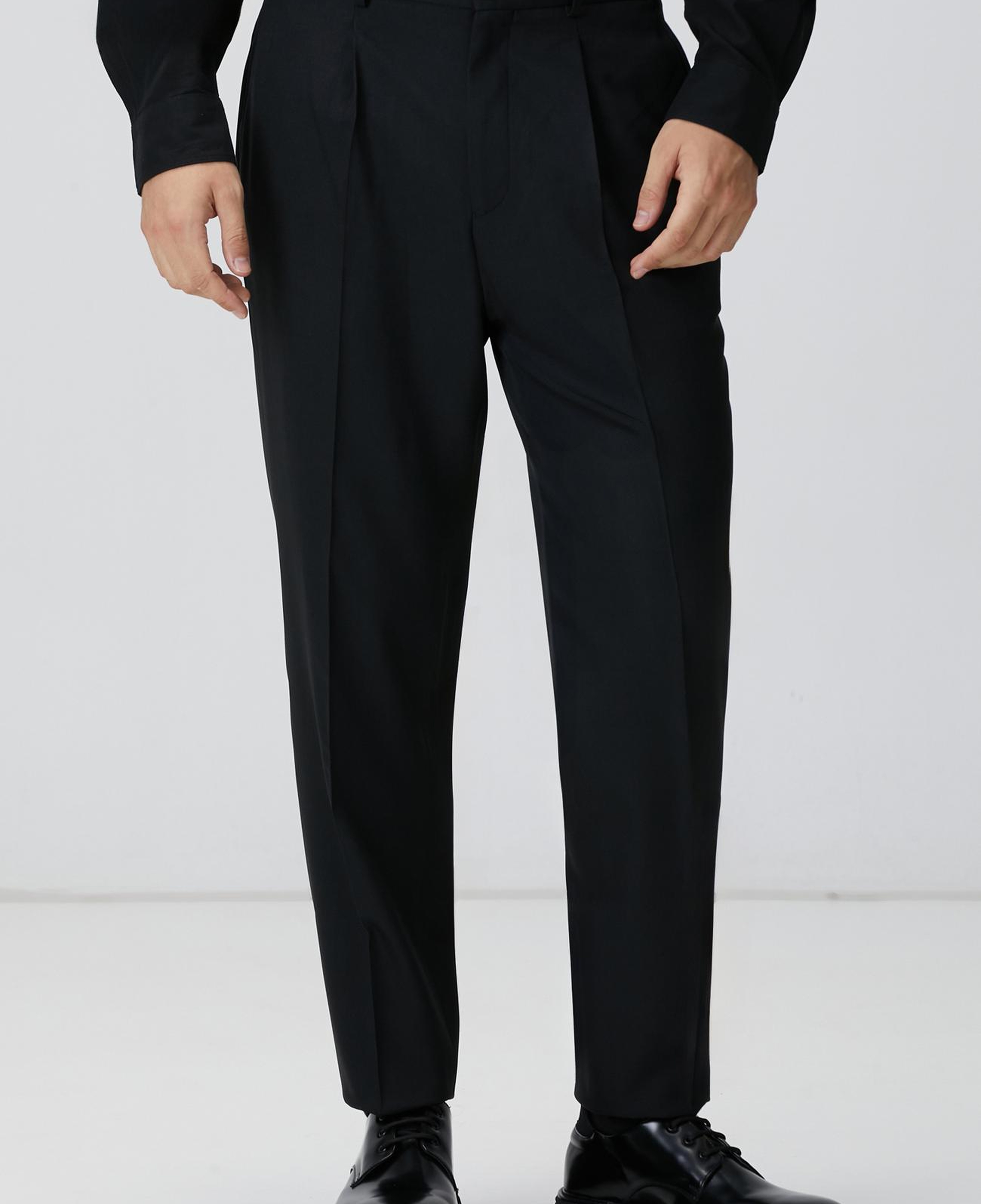Network Erkek Siyah Jakarlı Comfort Fit Pantolon