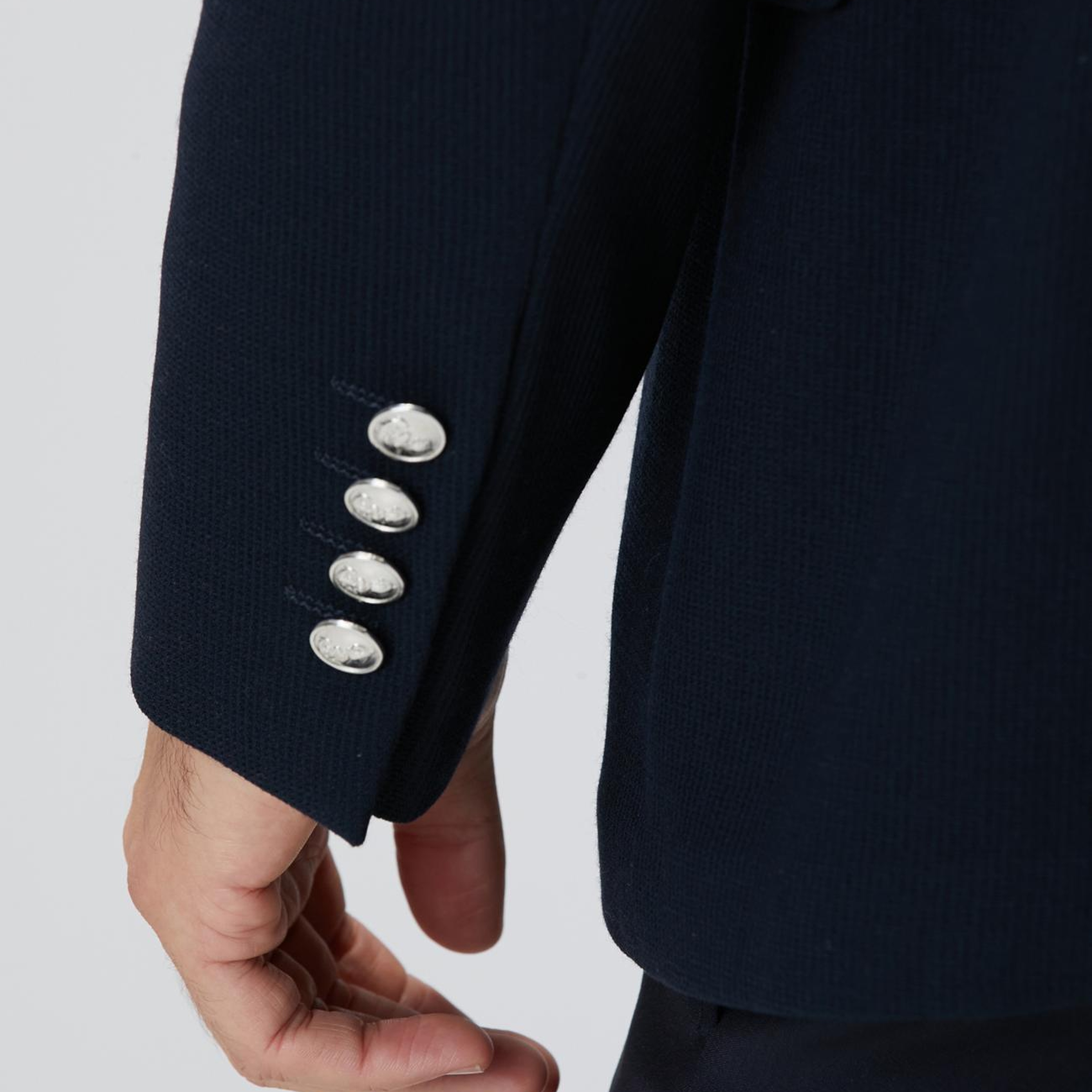 Network Erkek Siyah Armürlü Blazer Ceket