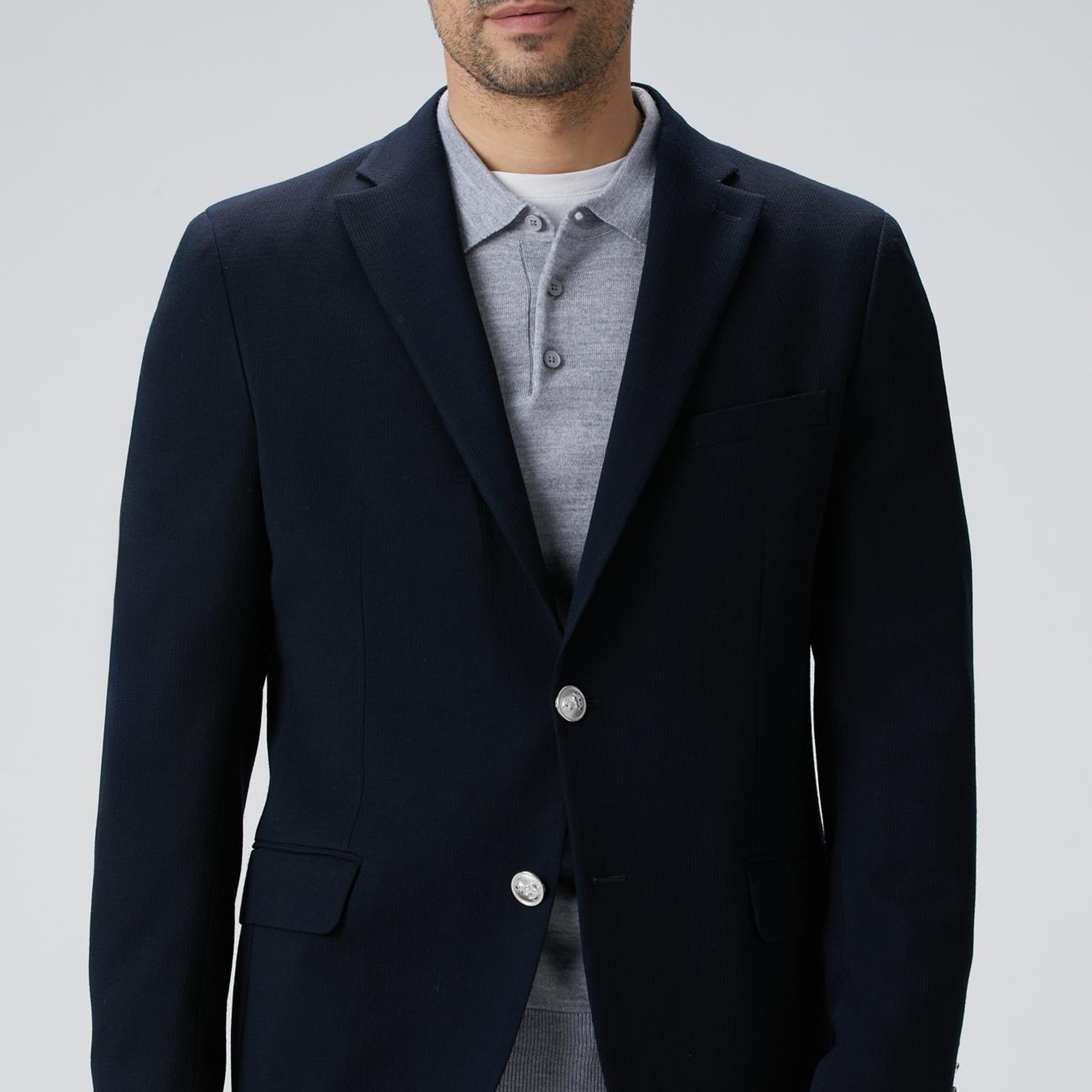 Network Erkek Siyah Armürlü Blazer Ceket