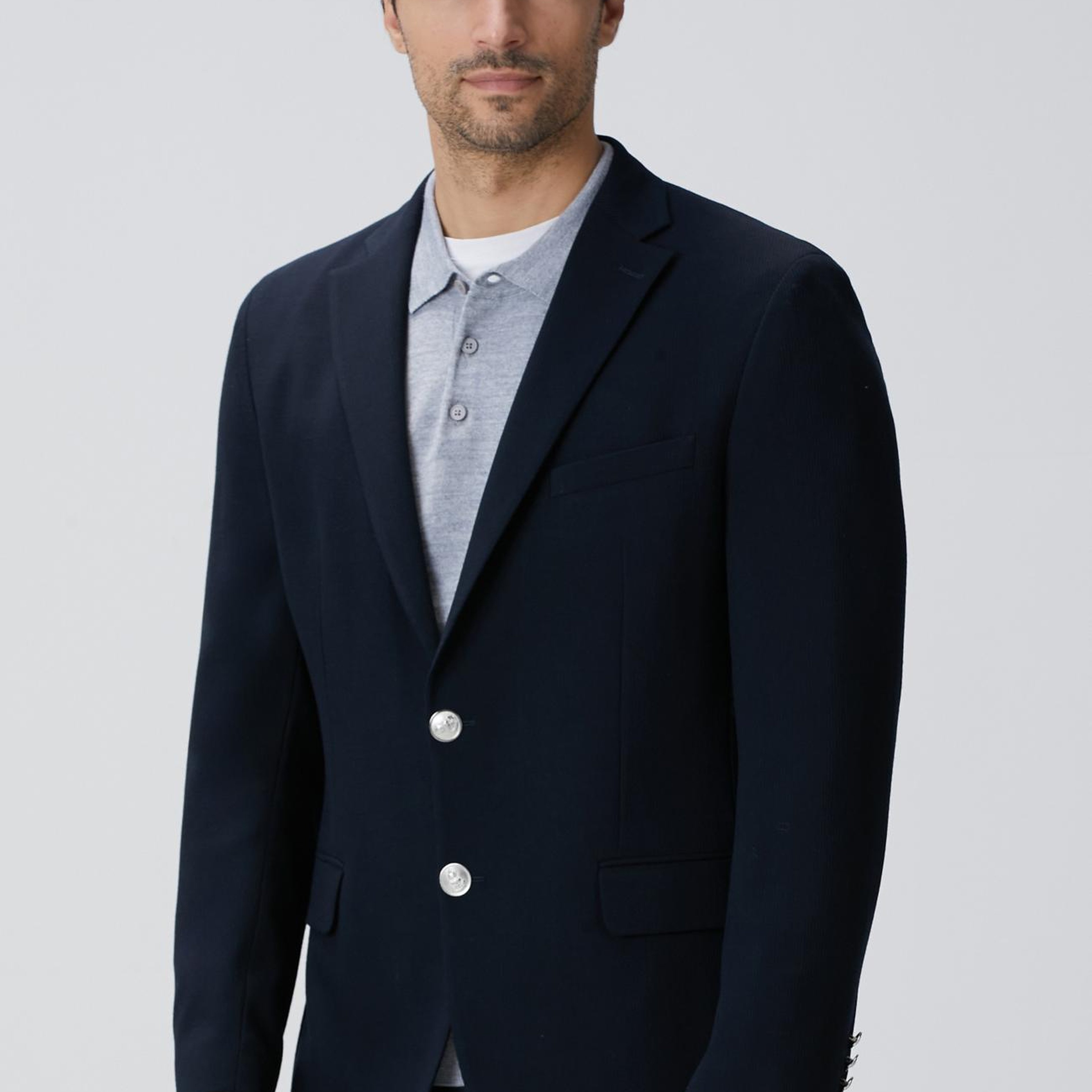 Network Erkek Siyah Armürlü Blazer Ceket