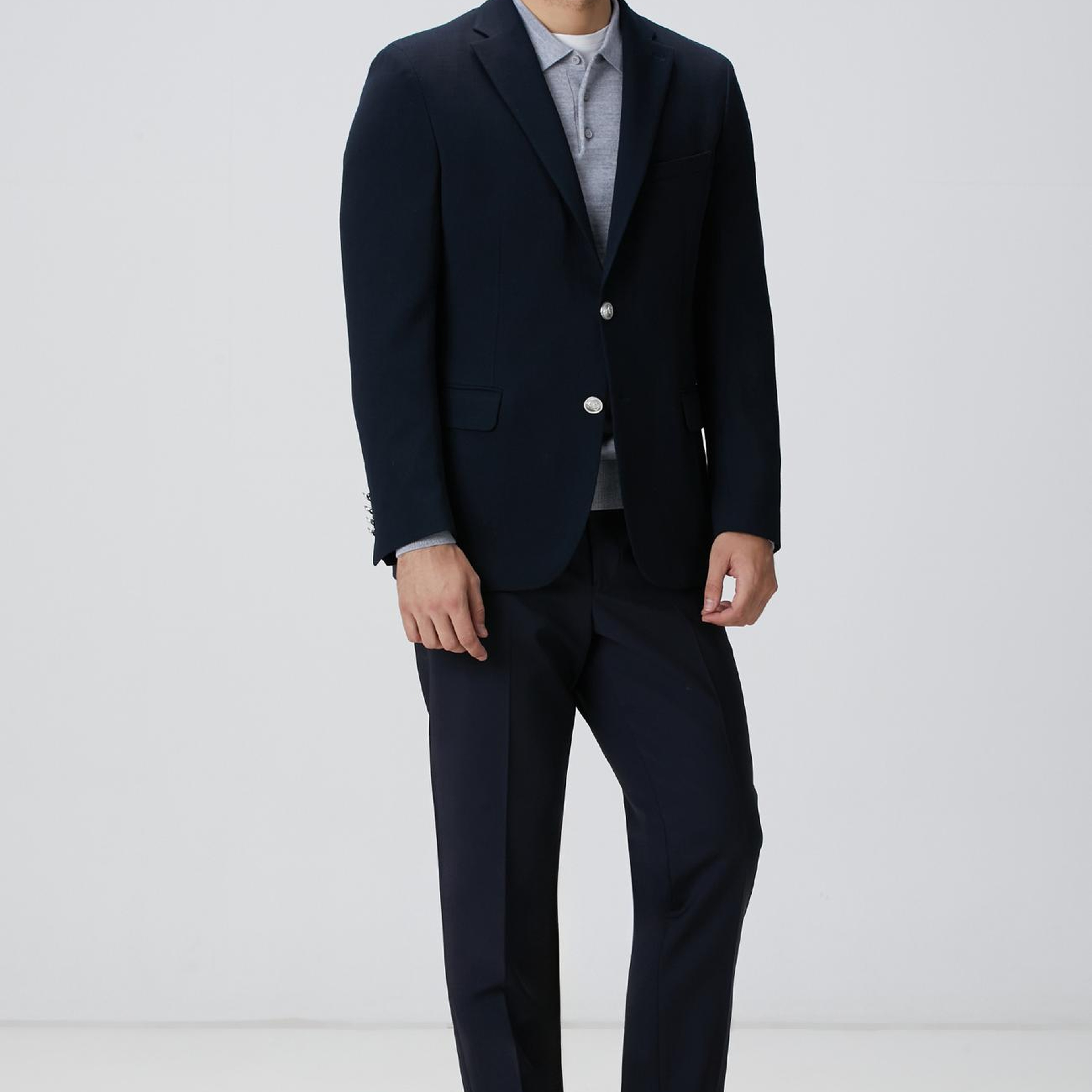 Network Erkek Siyah Armürlü Blazer Ceket