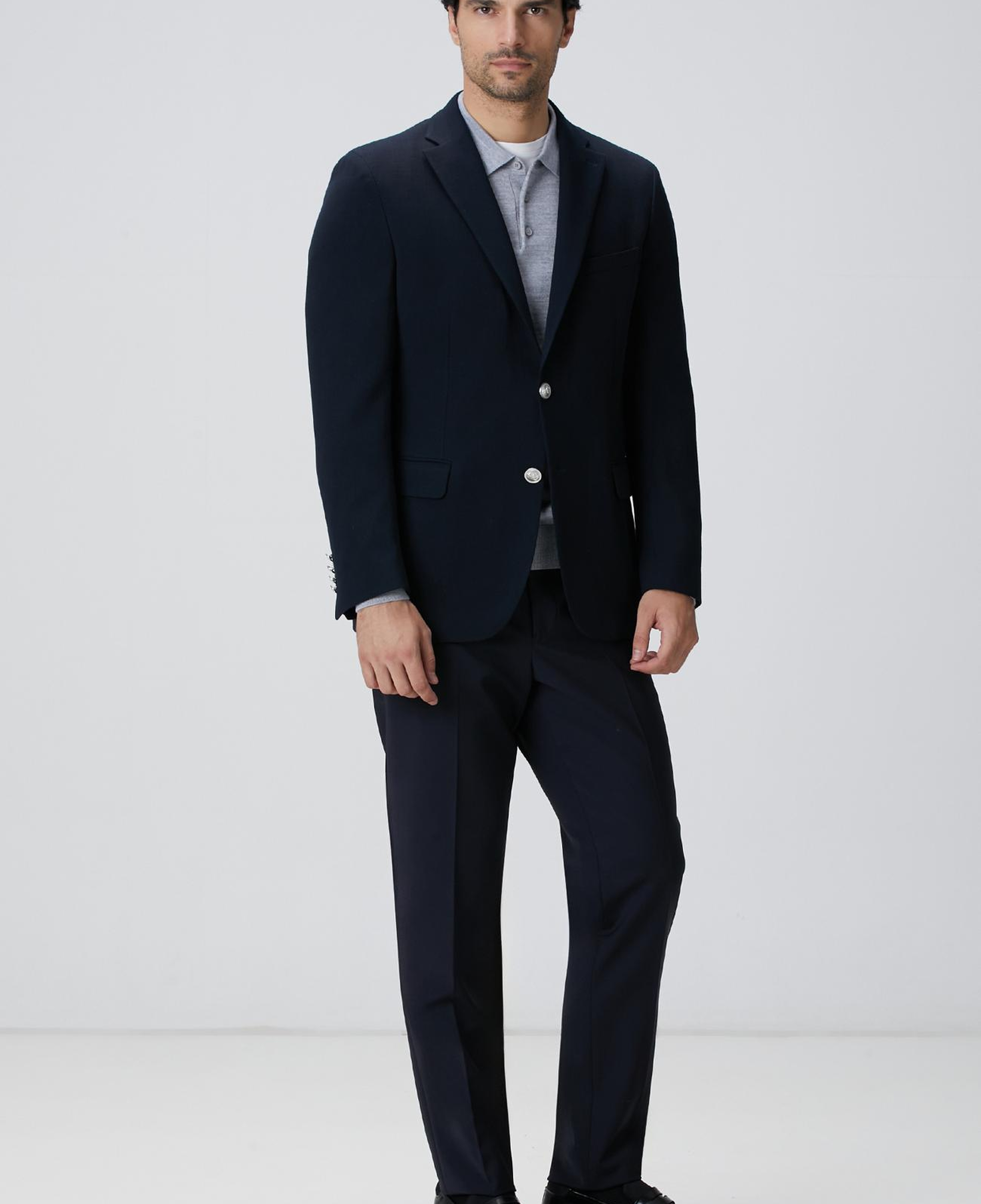 Network Erkek Siyah Armürlü Blazer Ceket