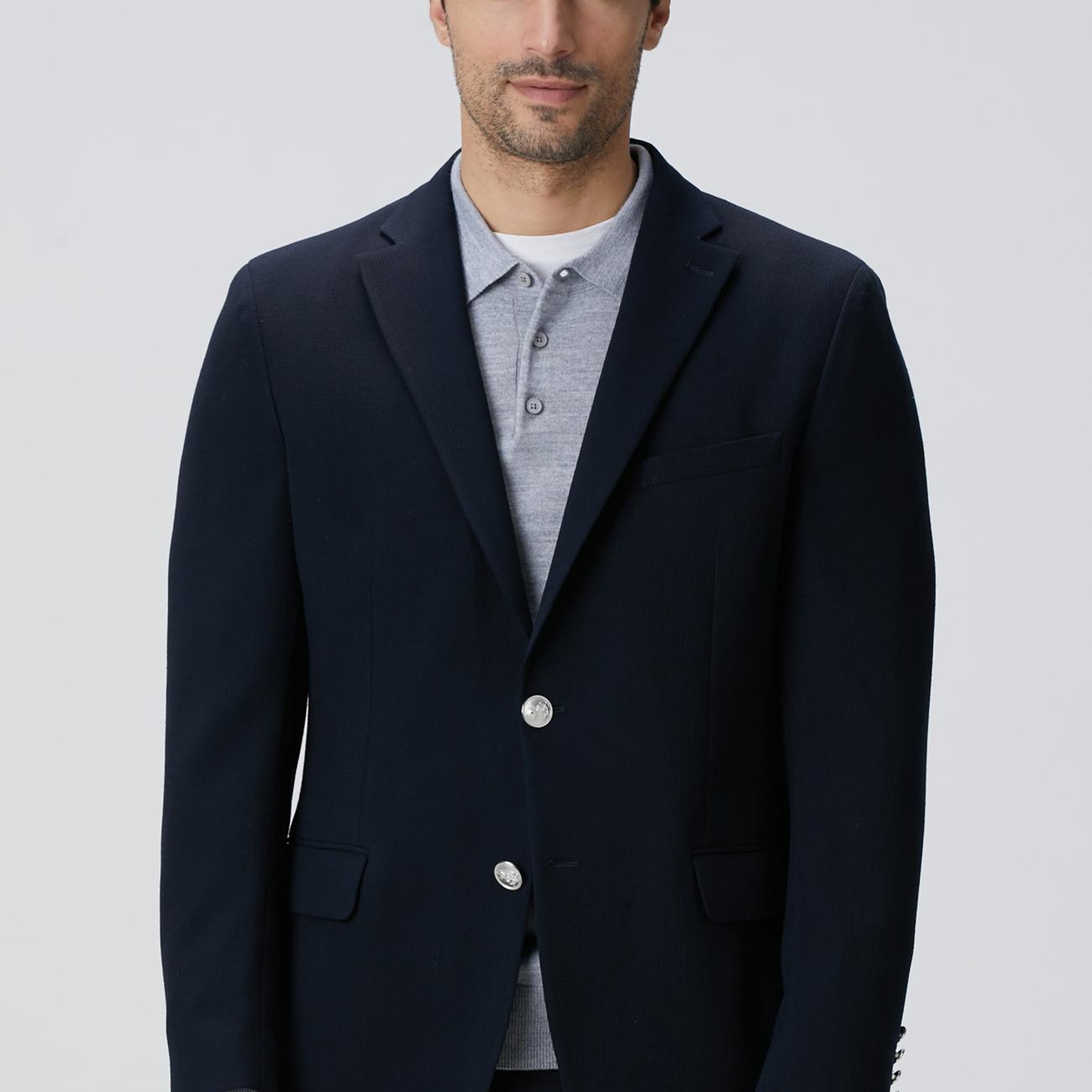 Network Erkek Siyah Armürlü Blazer Ceket
