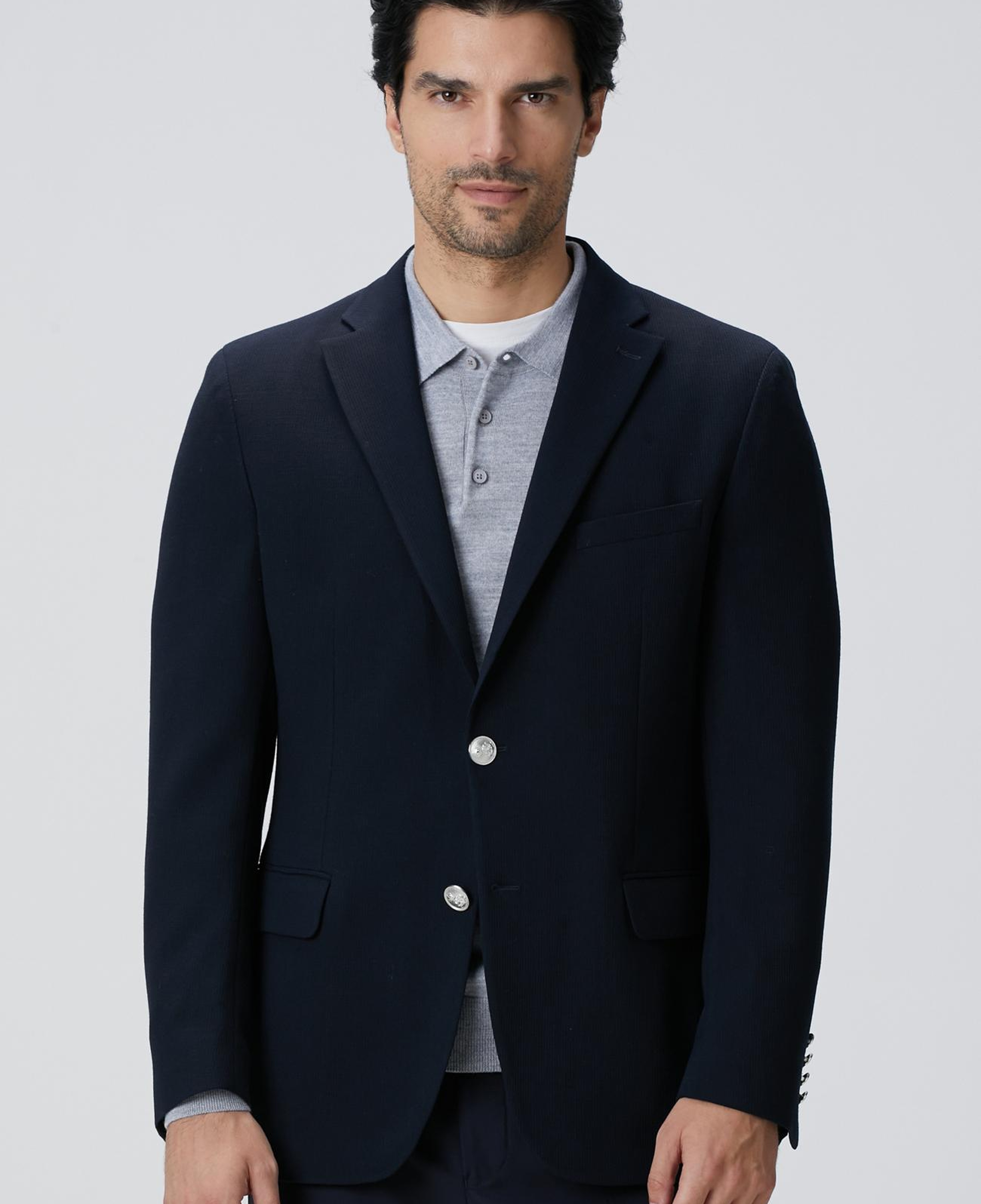 Network Erkek Siyah Armürlü Blazer Ceket