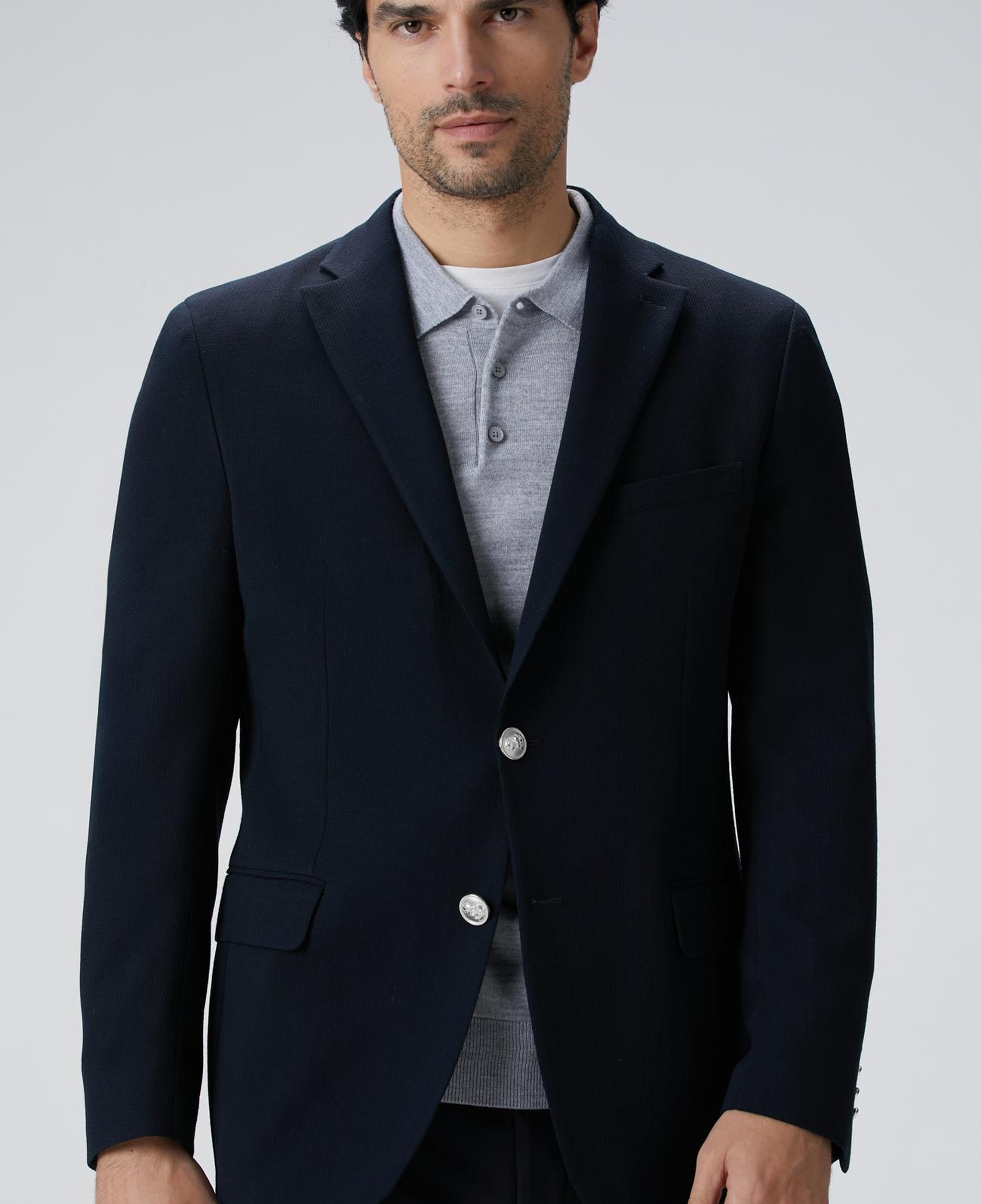 Network Erkek Siyah Armürlü Blazer Ceket