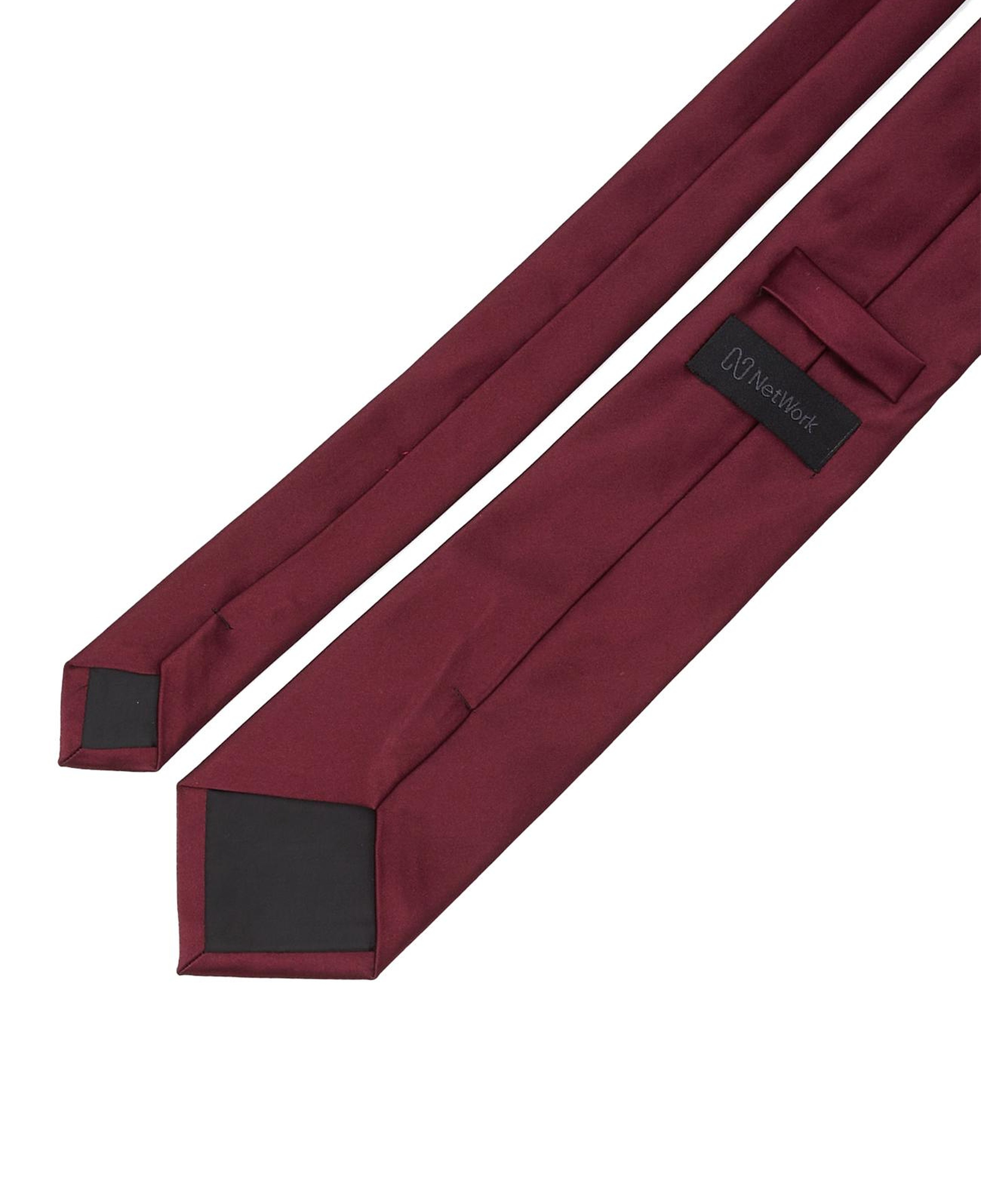 Network Erkek Bordo Desenli Kravat
