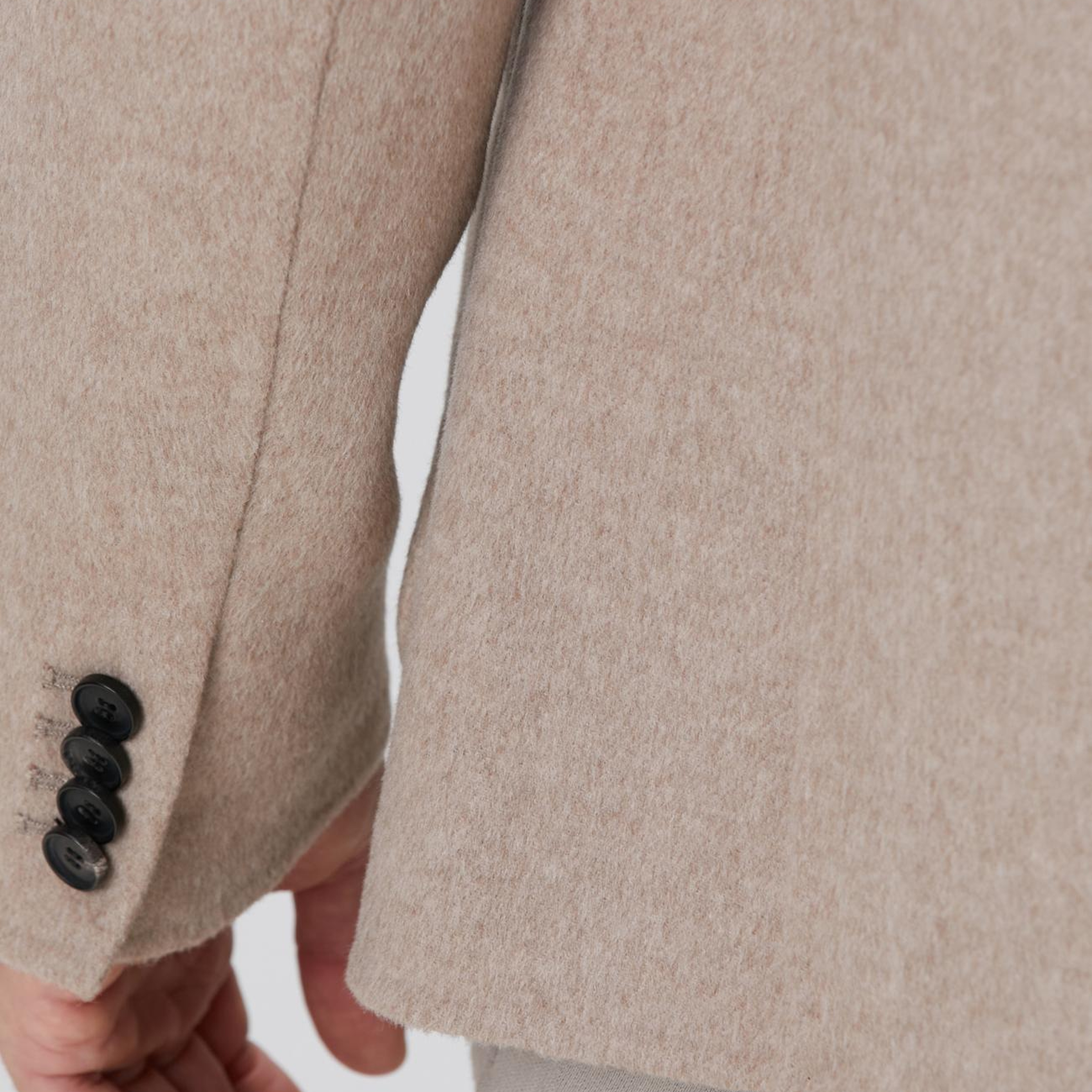 Network Erkek Bej Yün Karışımlı Dikişsiz Handmade Ceket