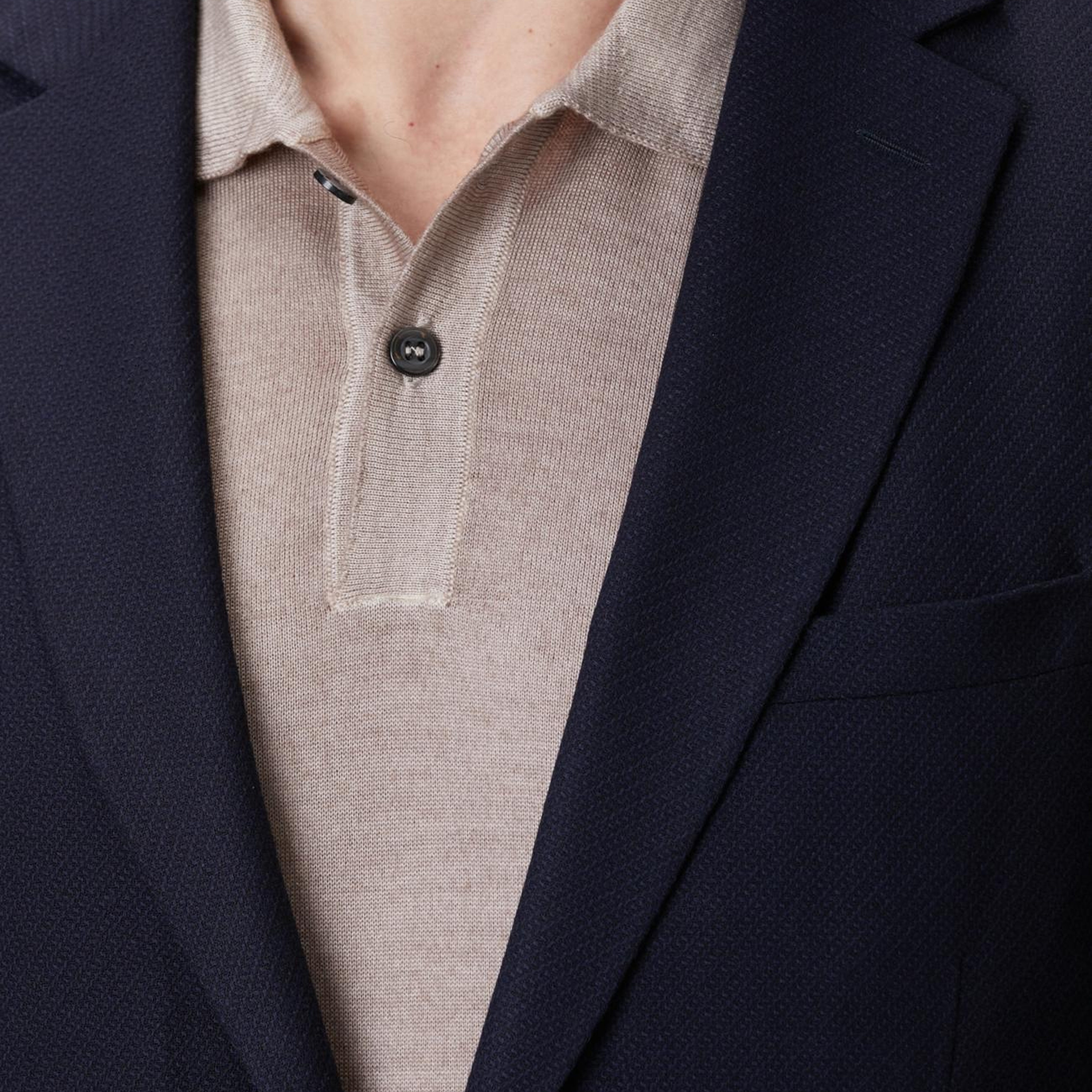 Network Erkek Lacivert Metal Düğmeli Yün Mix Blazer Ceket