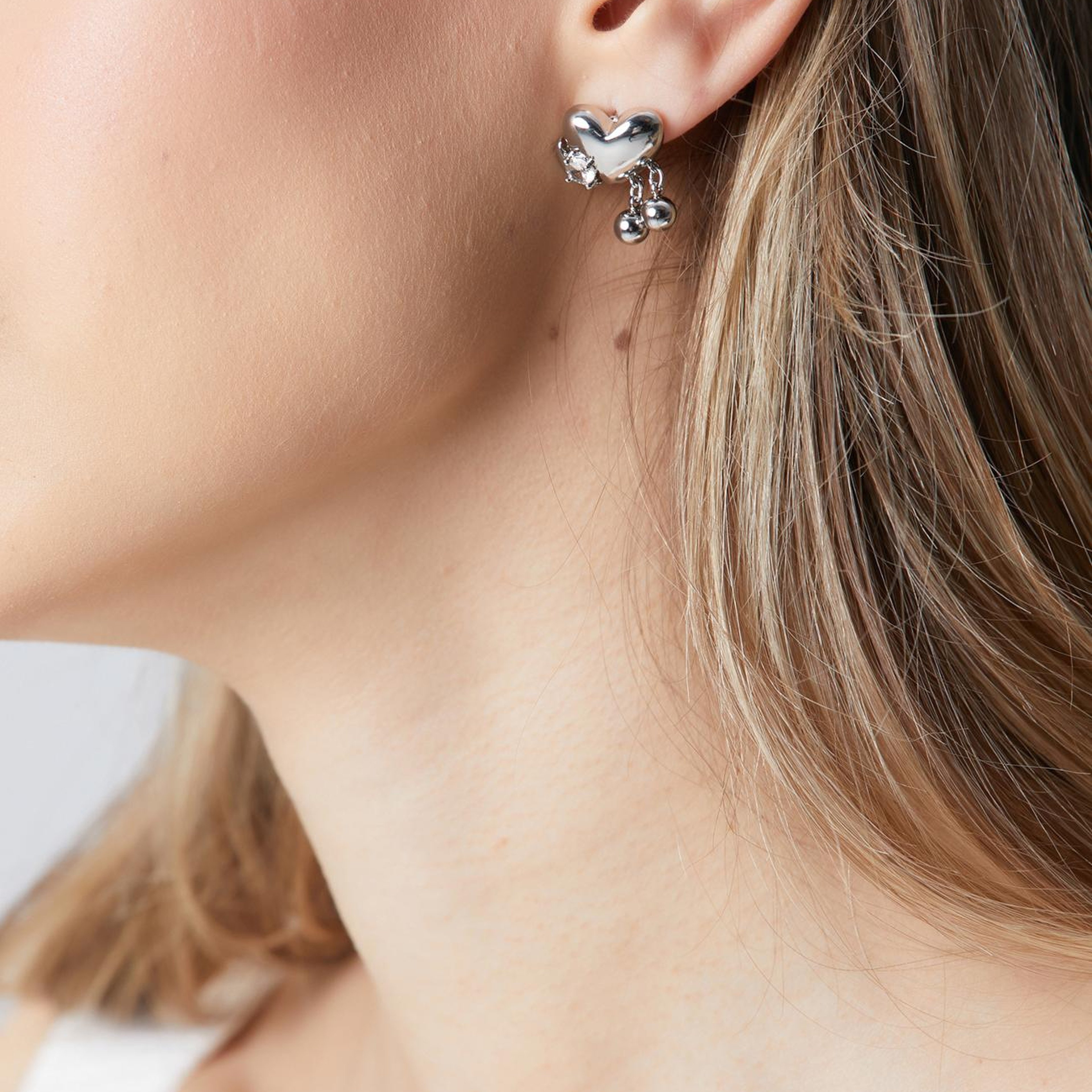 Network Kadın Silver Metal Taş Mix Küpe