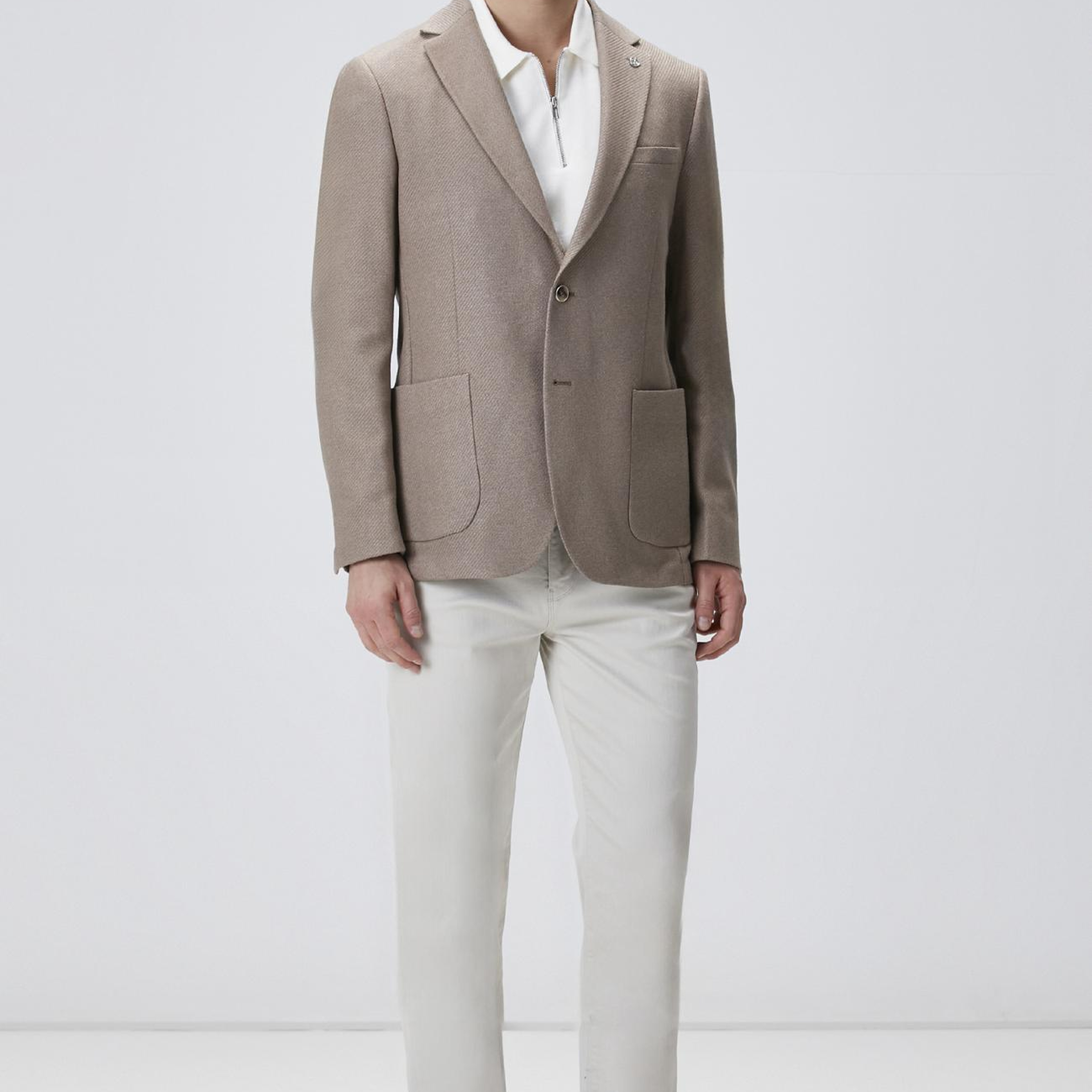 Network Erkek Kahverengi Slim Fit Jakarlı Dokuma Ceket