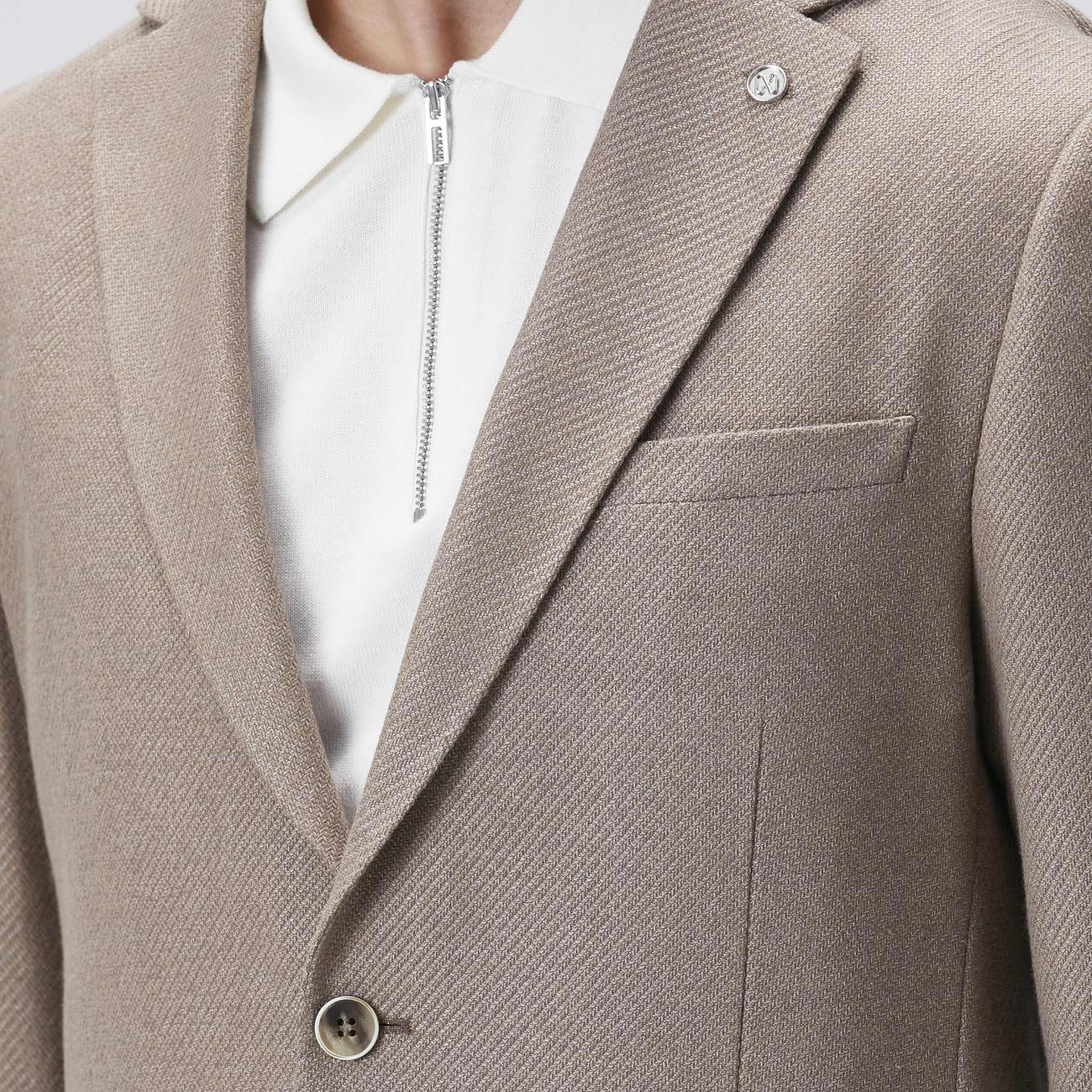Network Erkek Kahverengi Slim Fit Jakarlı Dokuma Ceket