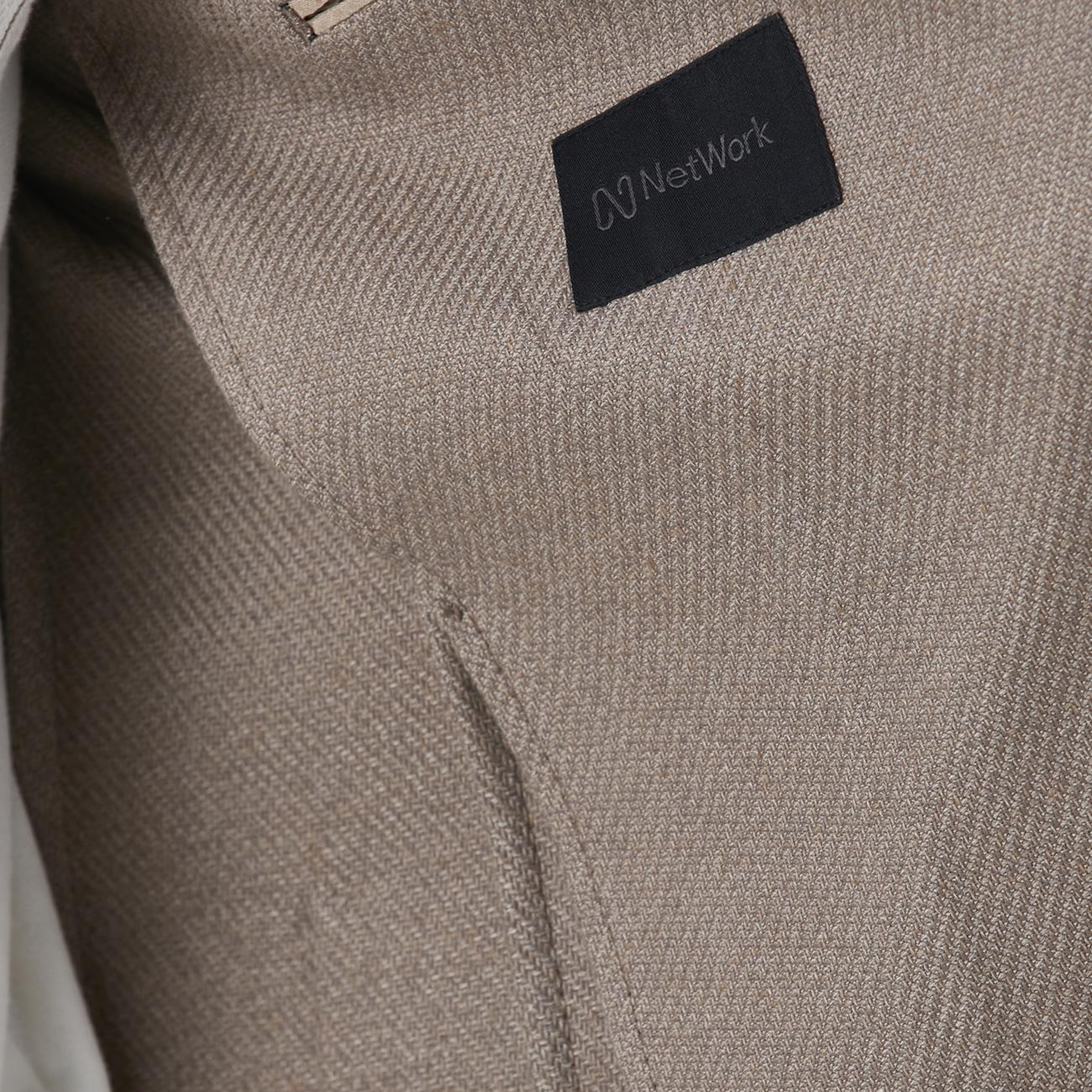 Network Erkek Kahverengi Slim Fit Jakarlı Dokuma Ceket