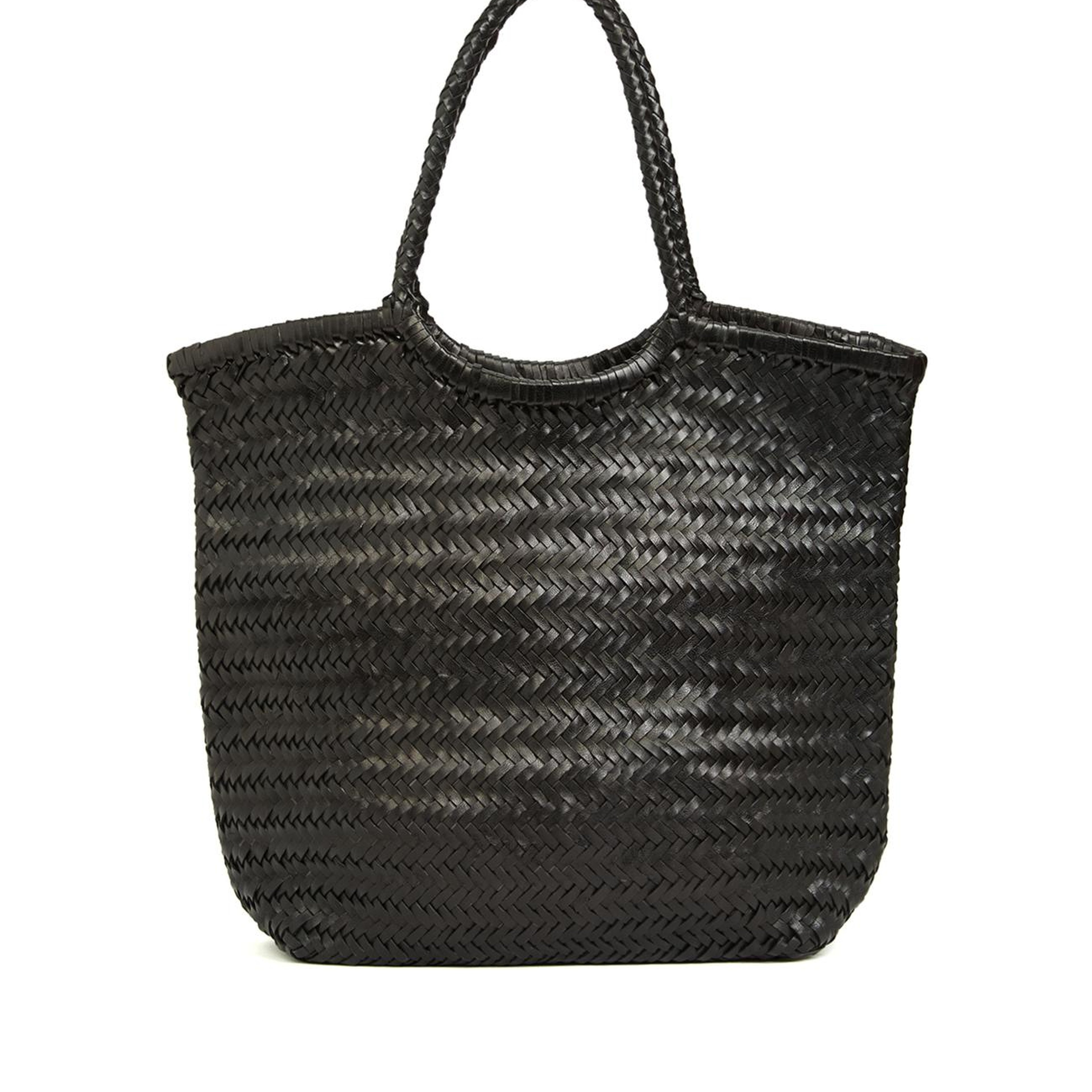 Network Kadın Siyah Örgü Deri Shopper Çanta