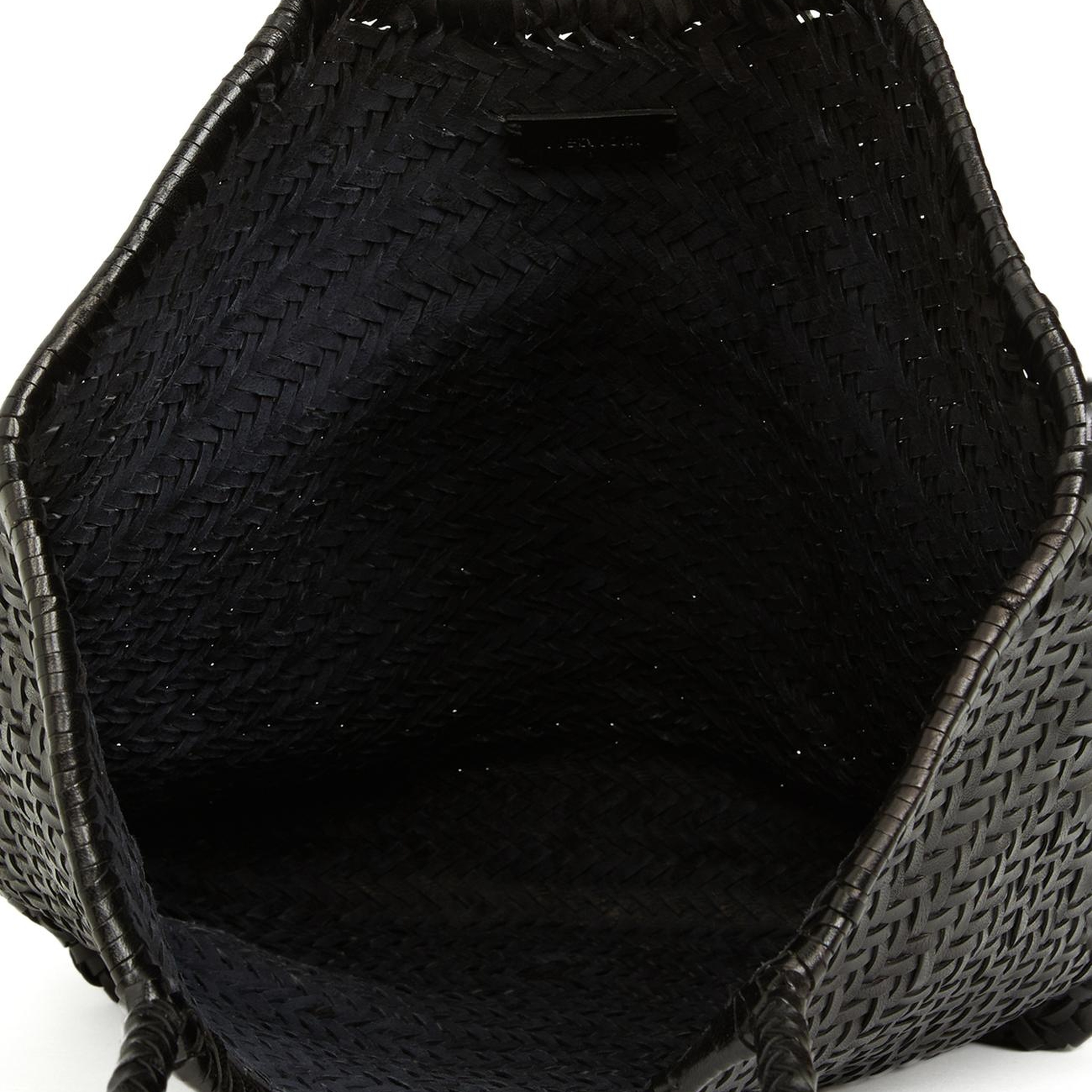 Network Kadın Siyah Örgü Deri Shopper Çanta