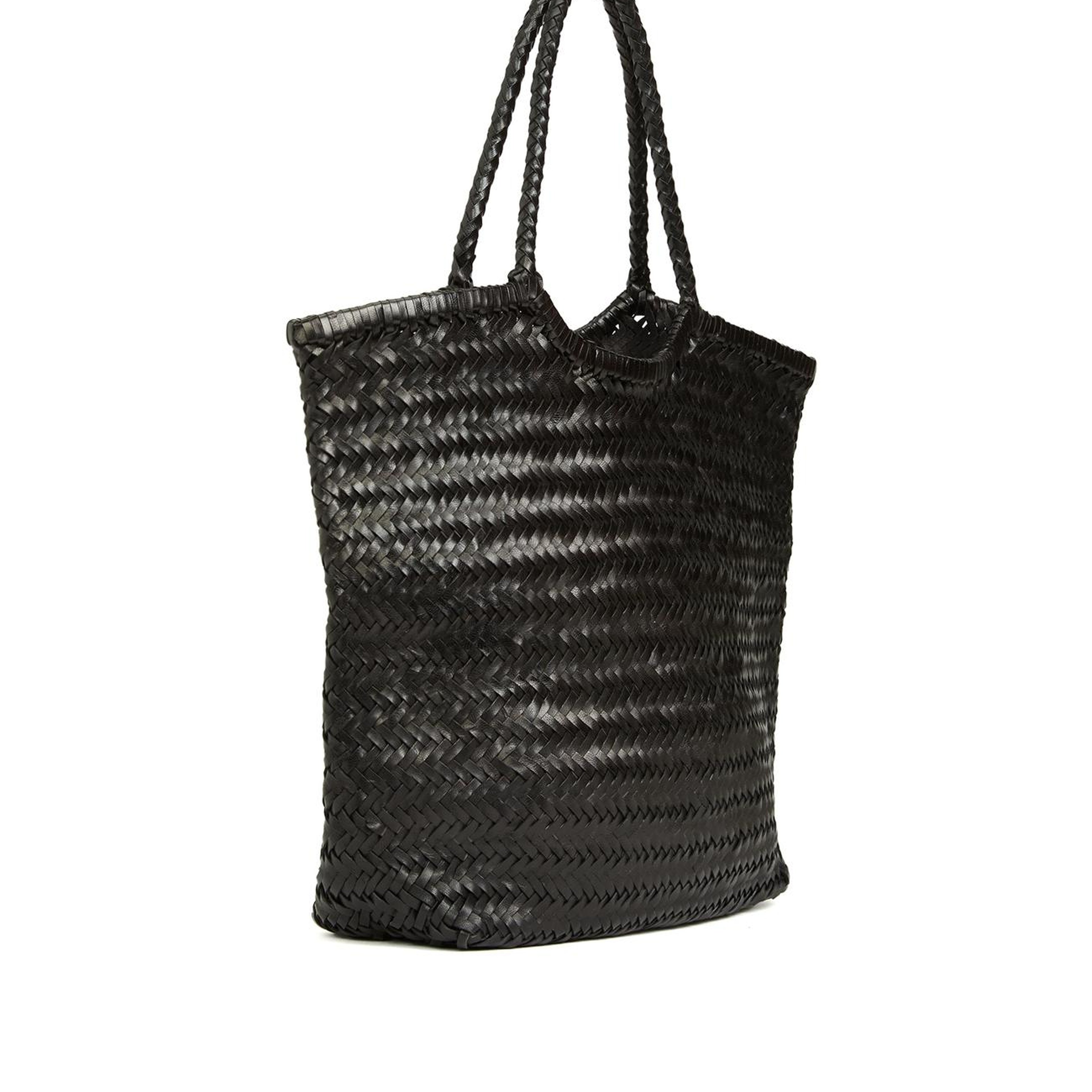 Network Kadın Siyah Örgü Deri Shopper Çanta
