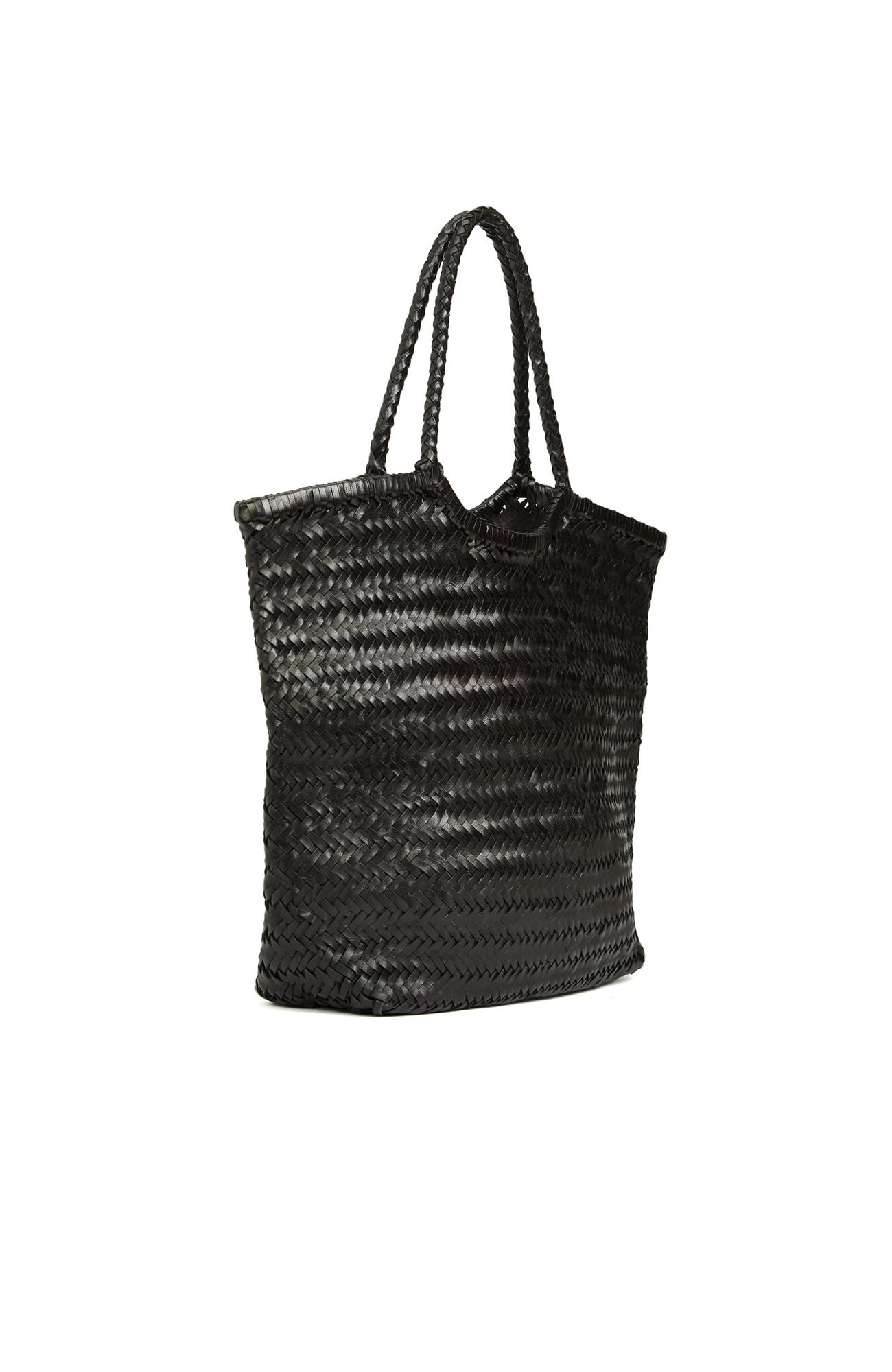 Network Kadın Siyah Örgü Deri Shopper Çanta