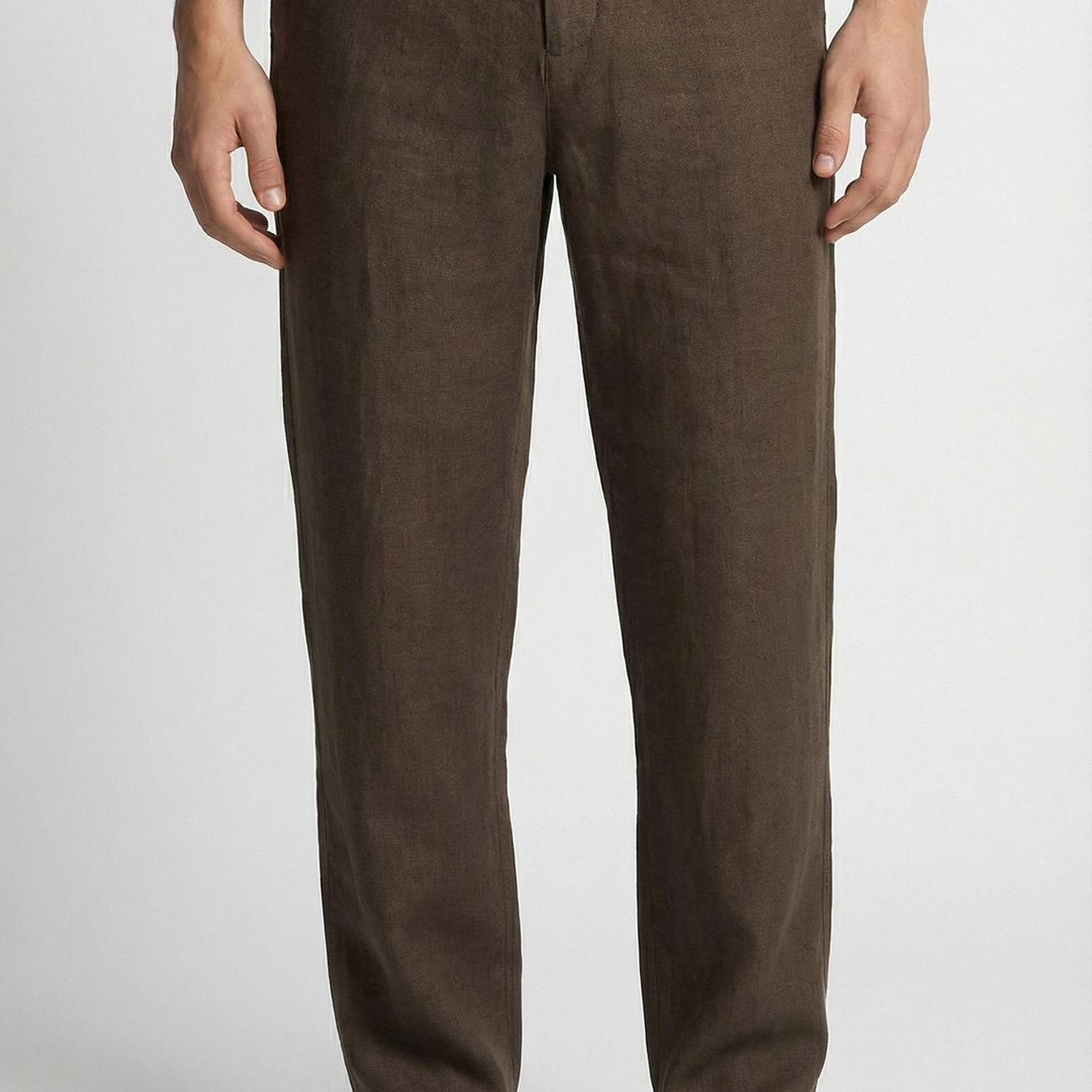 Network Erkek Haki Keten Jogger Pantolon