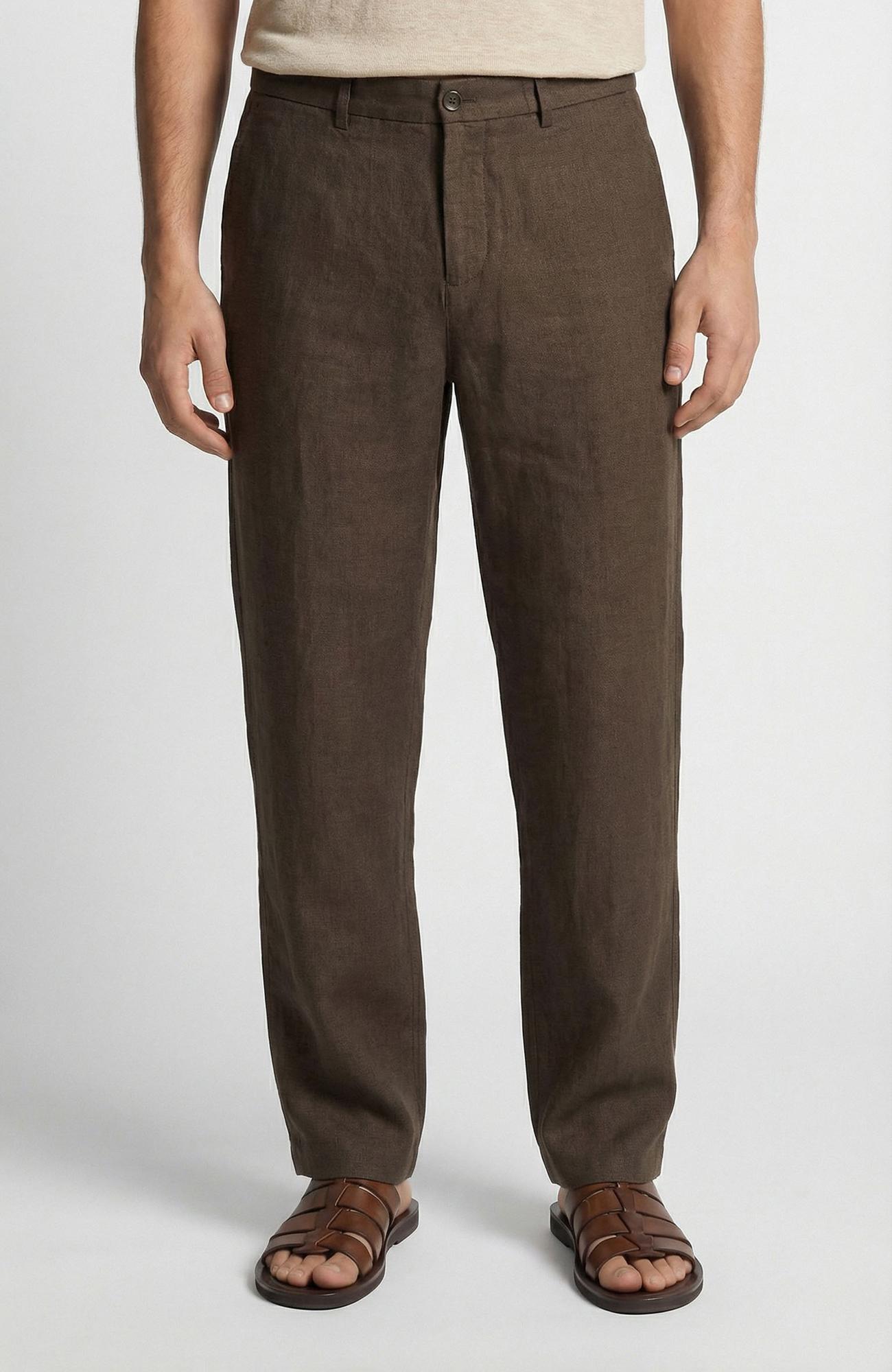 Network Erkek Haki Keten Jogger Pantolon
