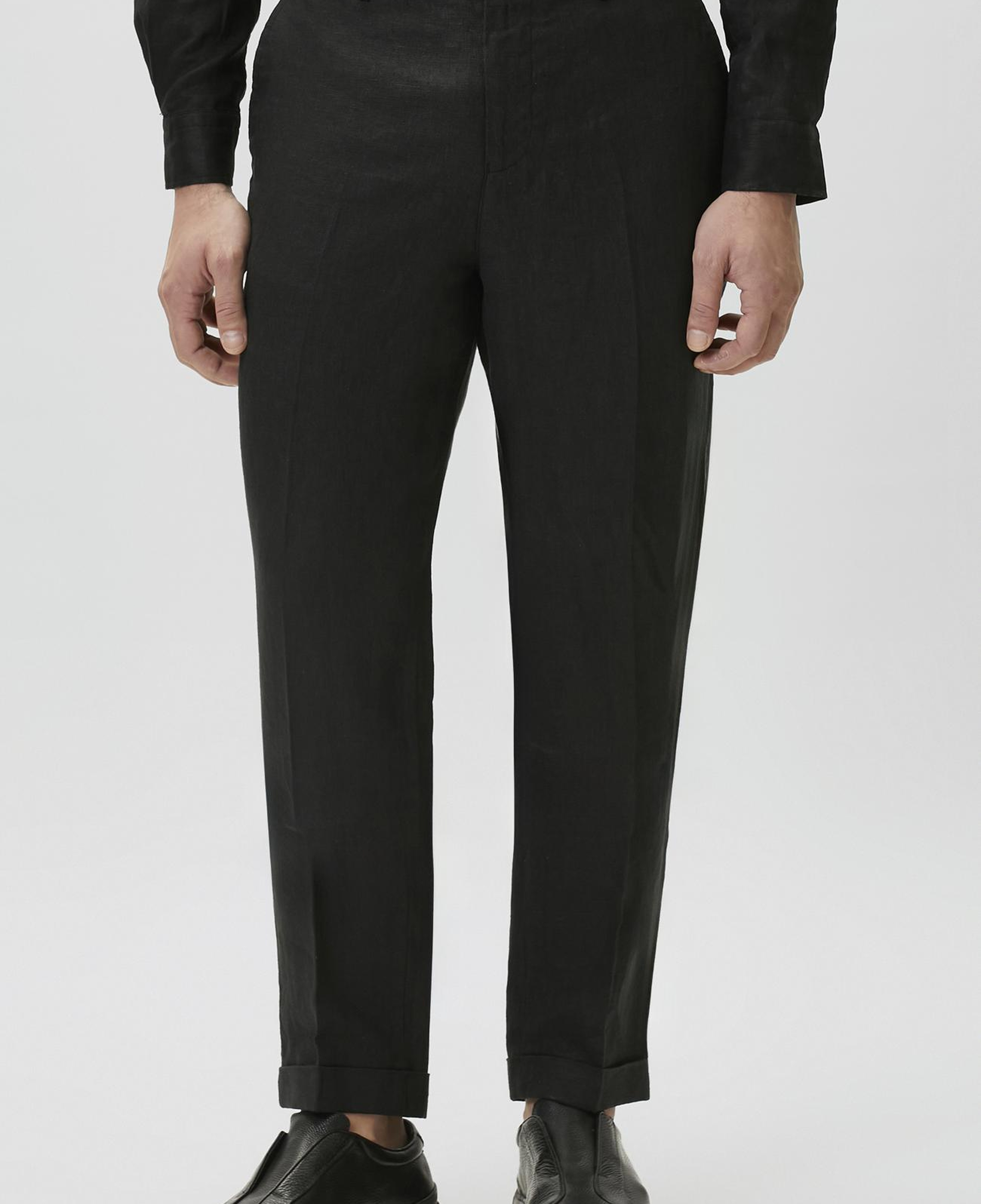 Network Erkek Siyah Keten Jogger Pantolon
