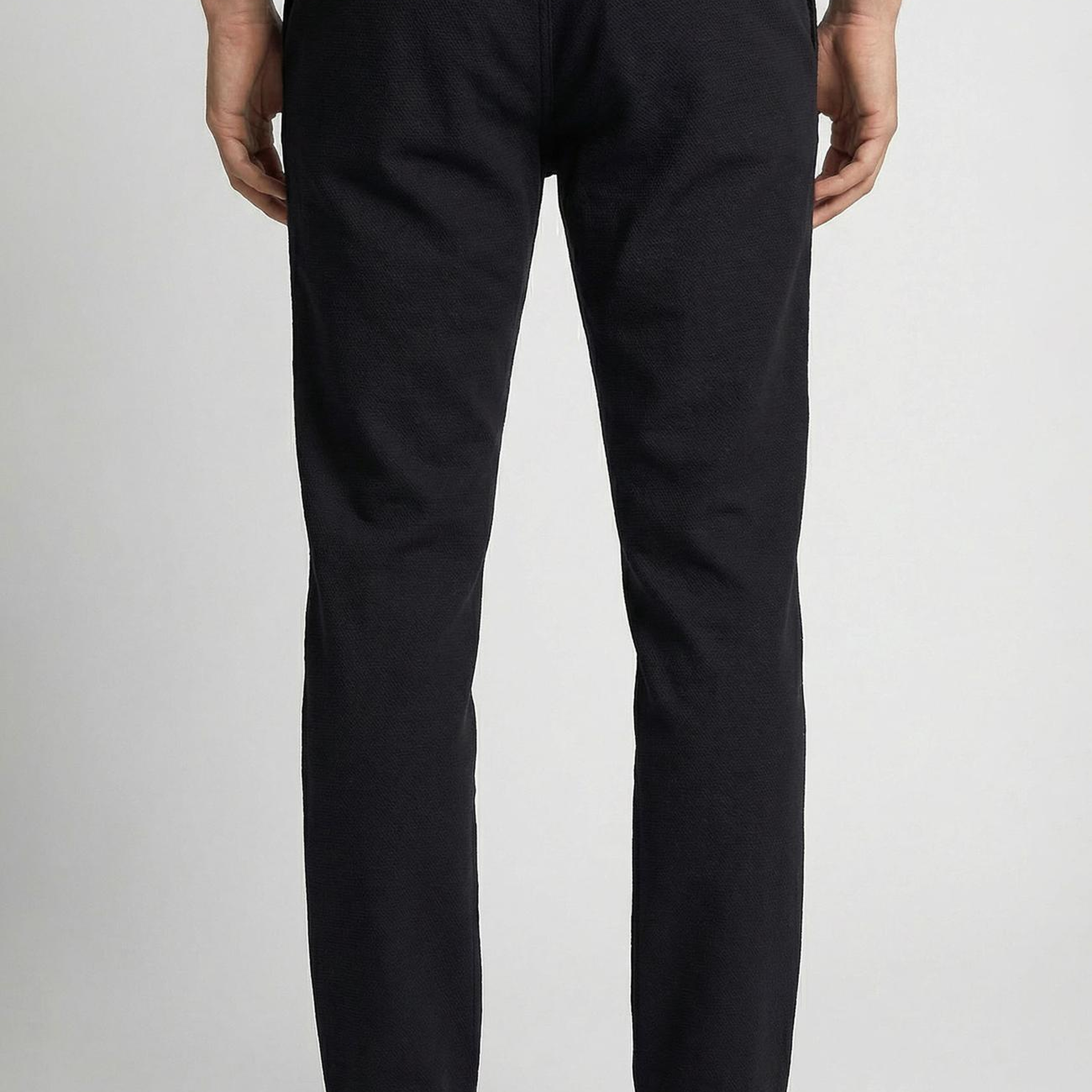 Network Erkek Siyah Diyagonal Jogger Pantolon