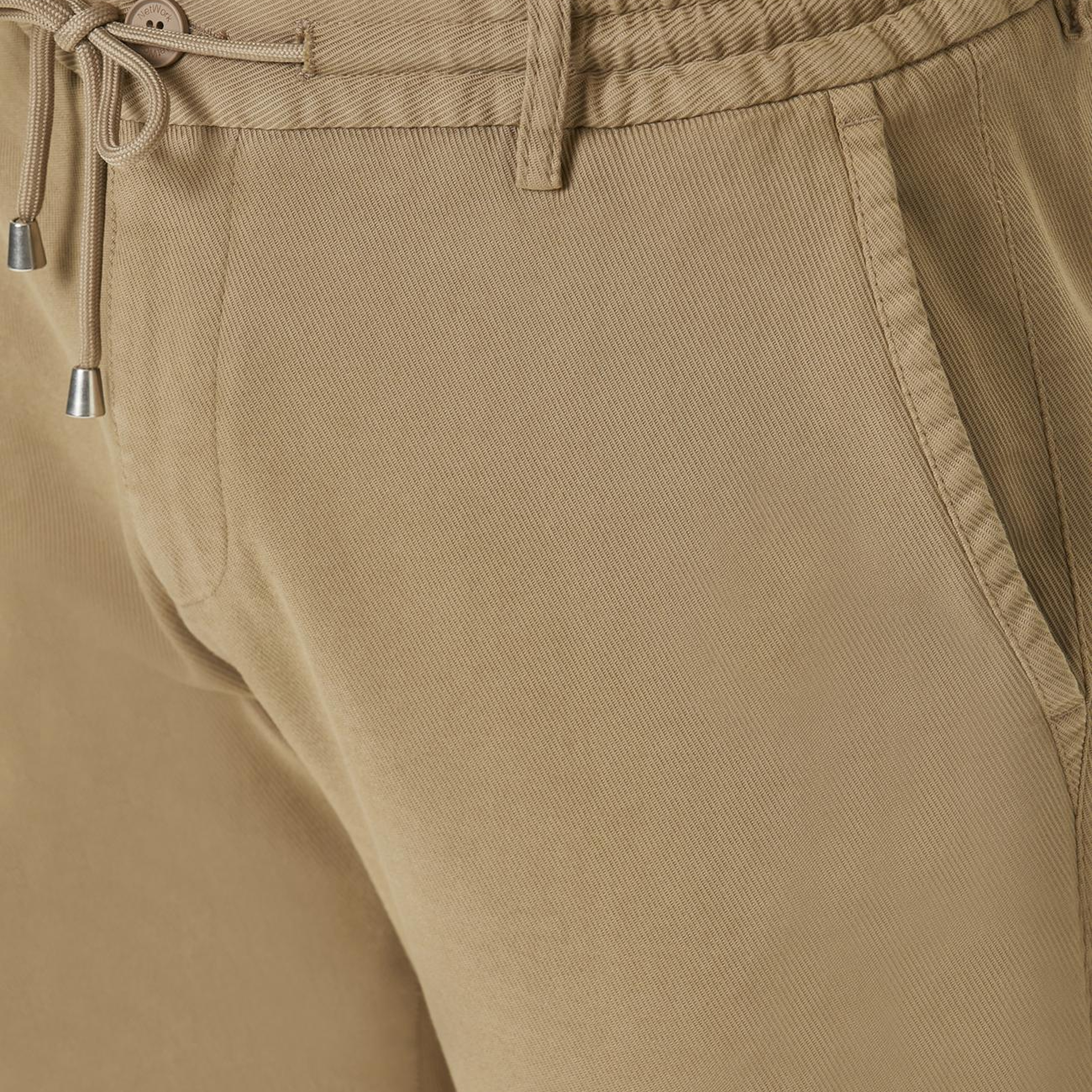 Network Erkek Camel Diyagonal Jogger Pantolon