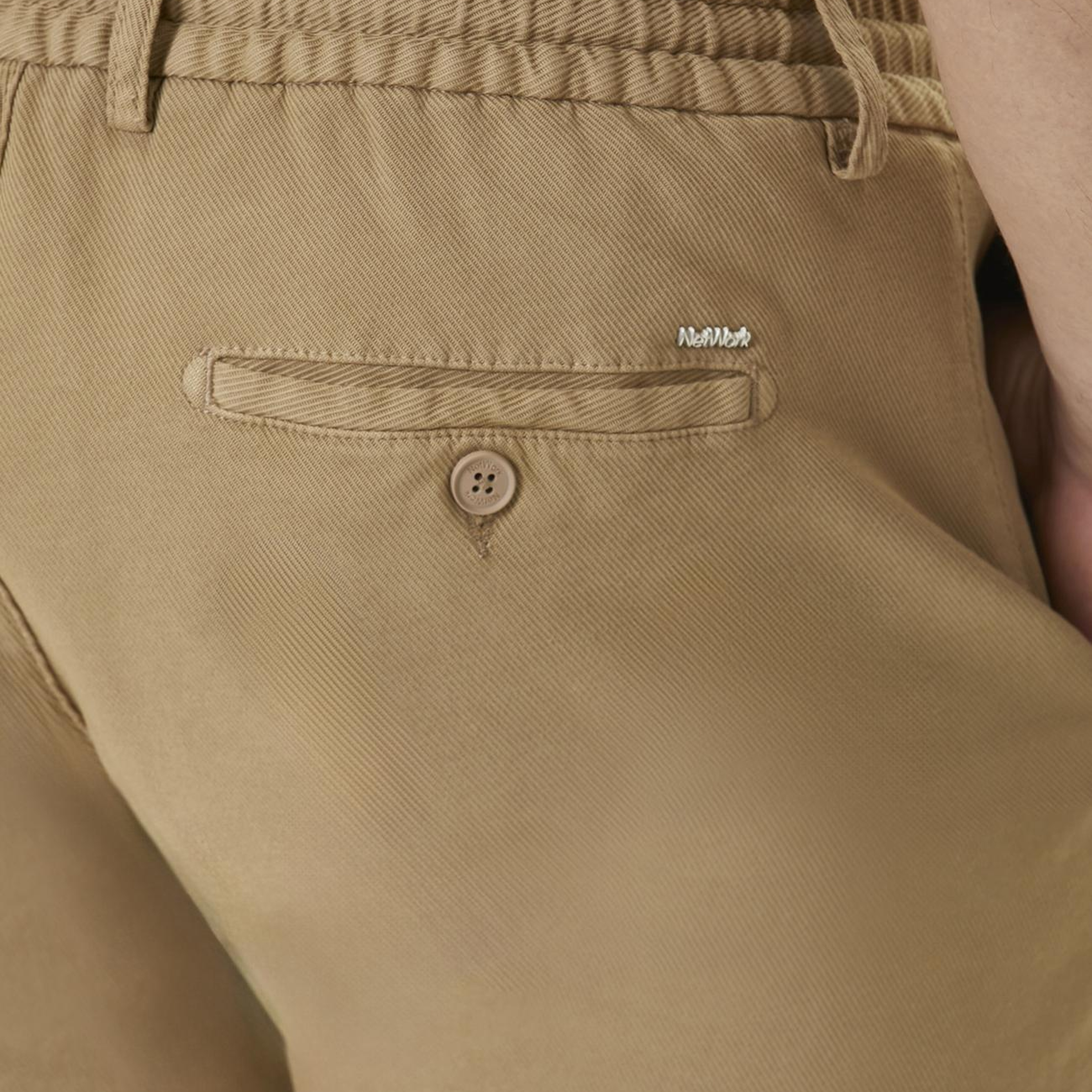 Network Erkek Camel Diyagonal Jogger Pantolon