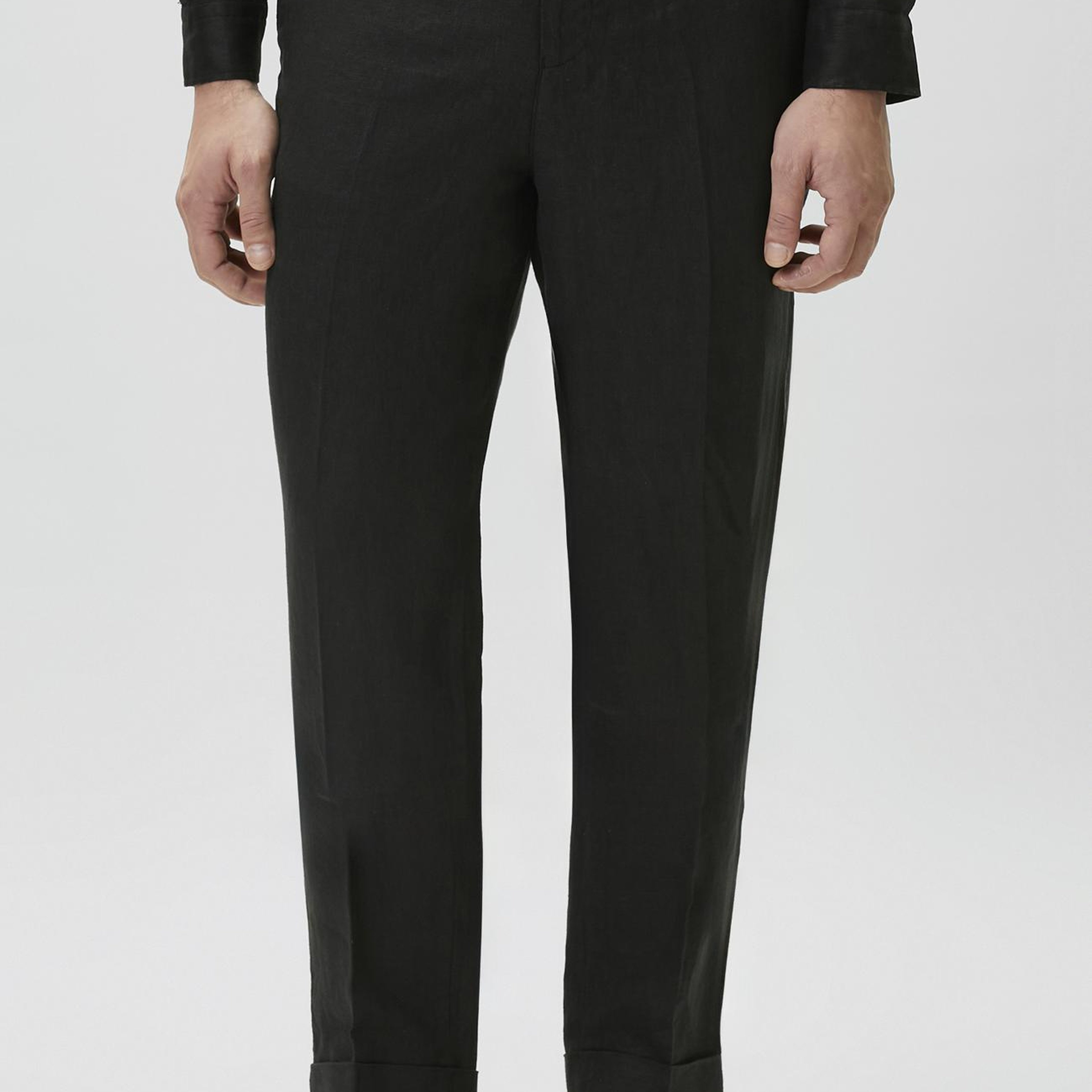 Network Erkek Siyah Keten Jogger Pantolon
