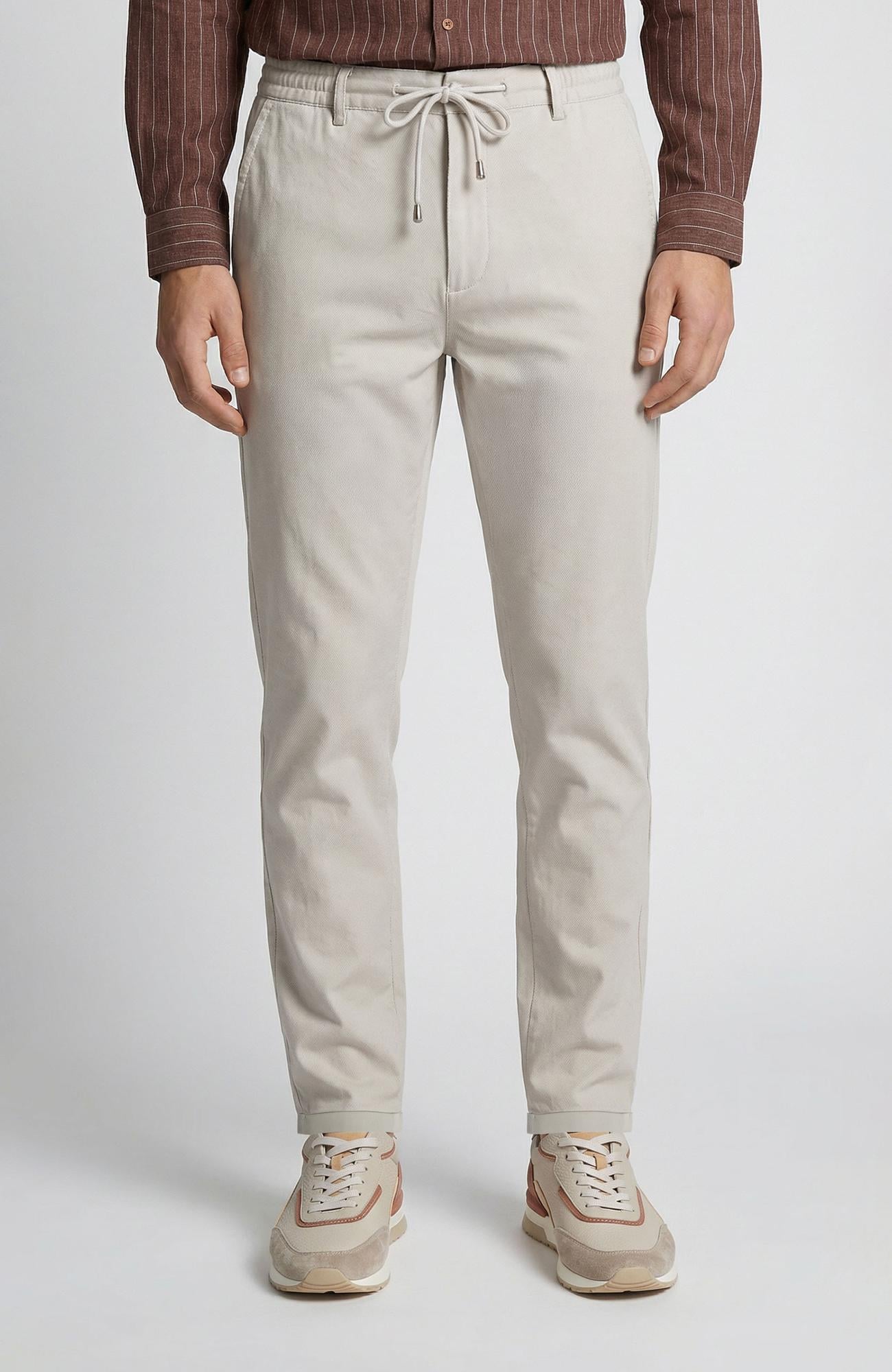 Network Erkek Taş Diyagonal Desenli Jogger Pantolon