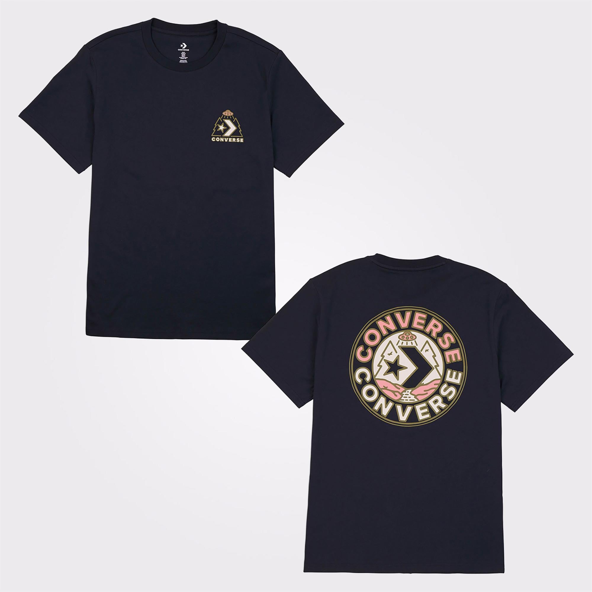 Converse Baskılı Erkek Siyah T-Shirt