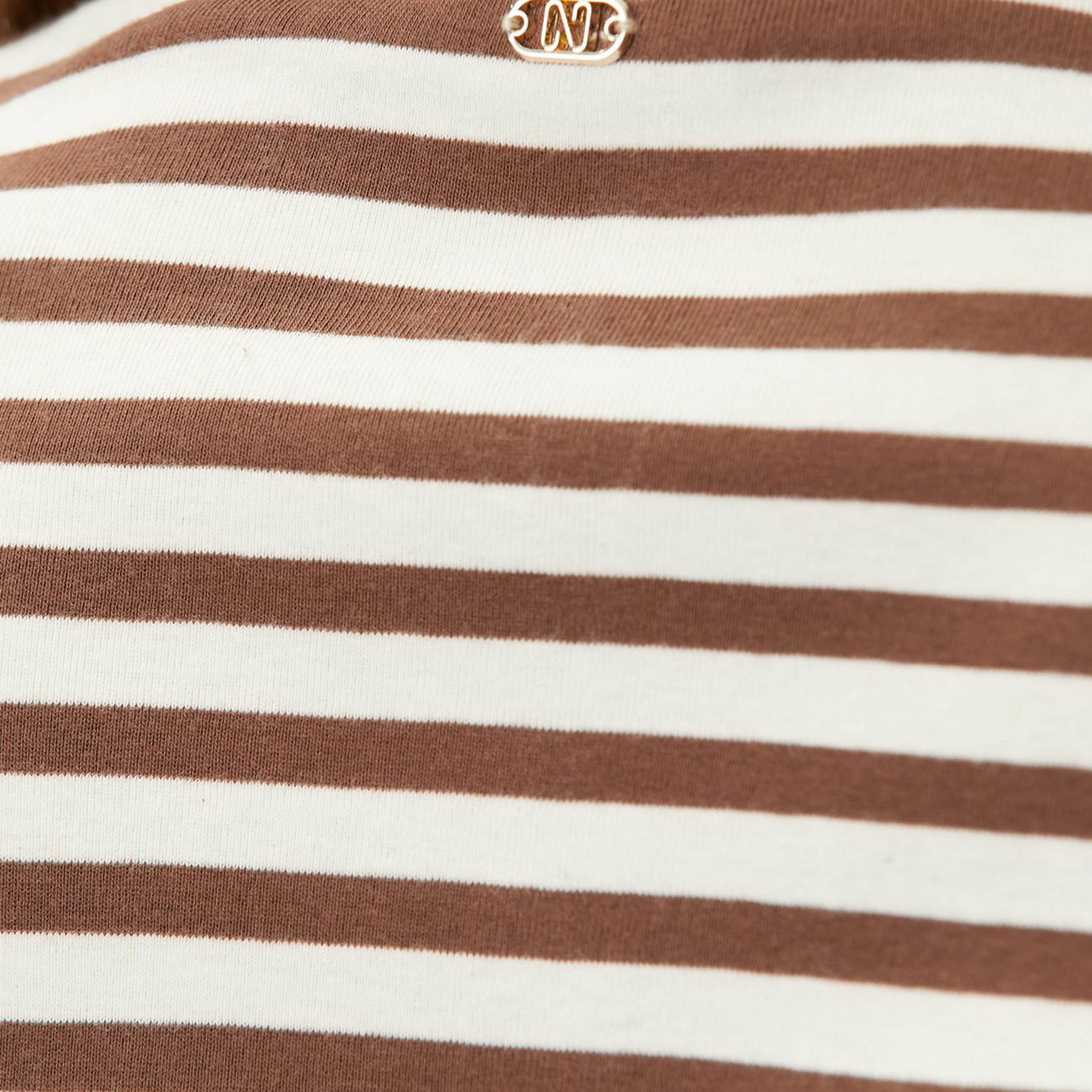 Network Kadın Kahverengi Çizgili Polo T-shirt