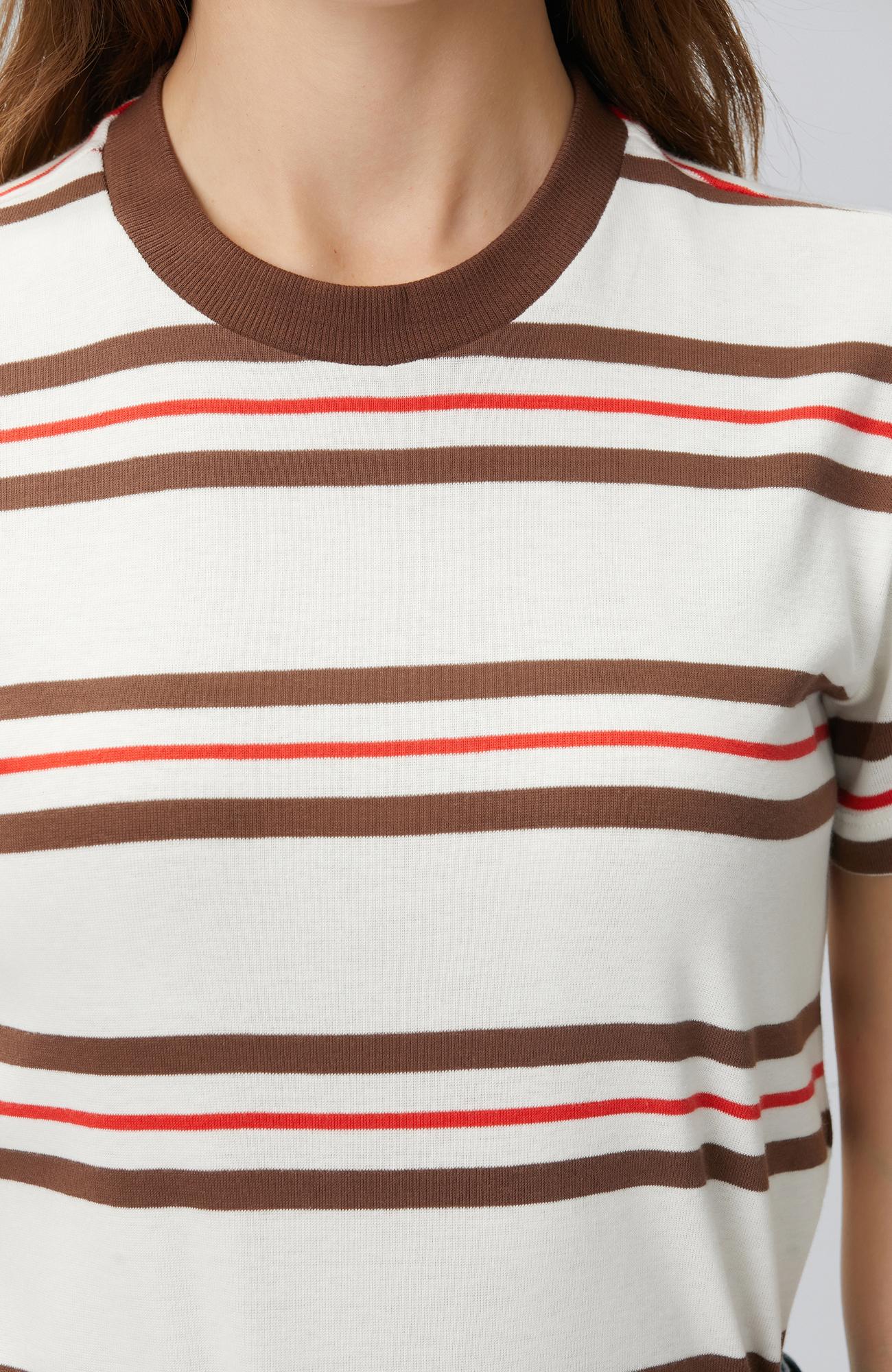 Network Kadın Çok Renkli Çizgili T-shirt