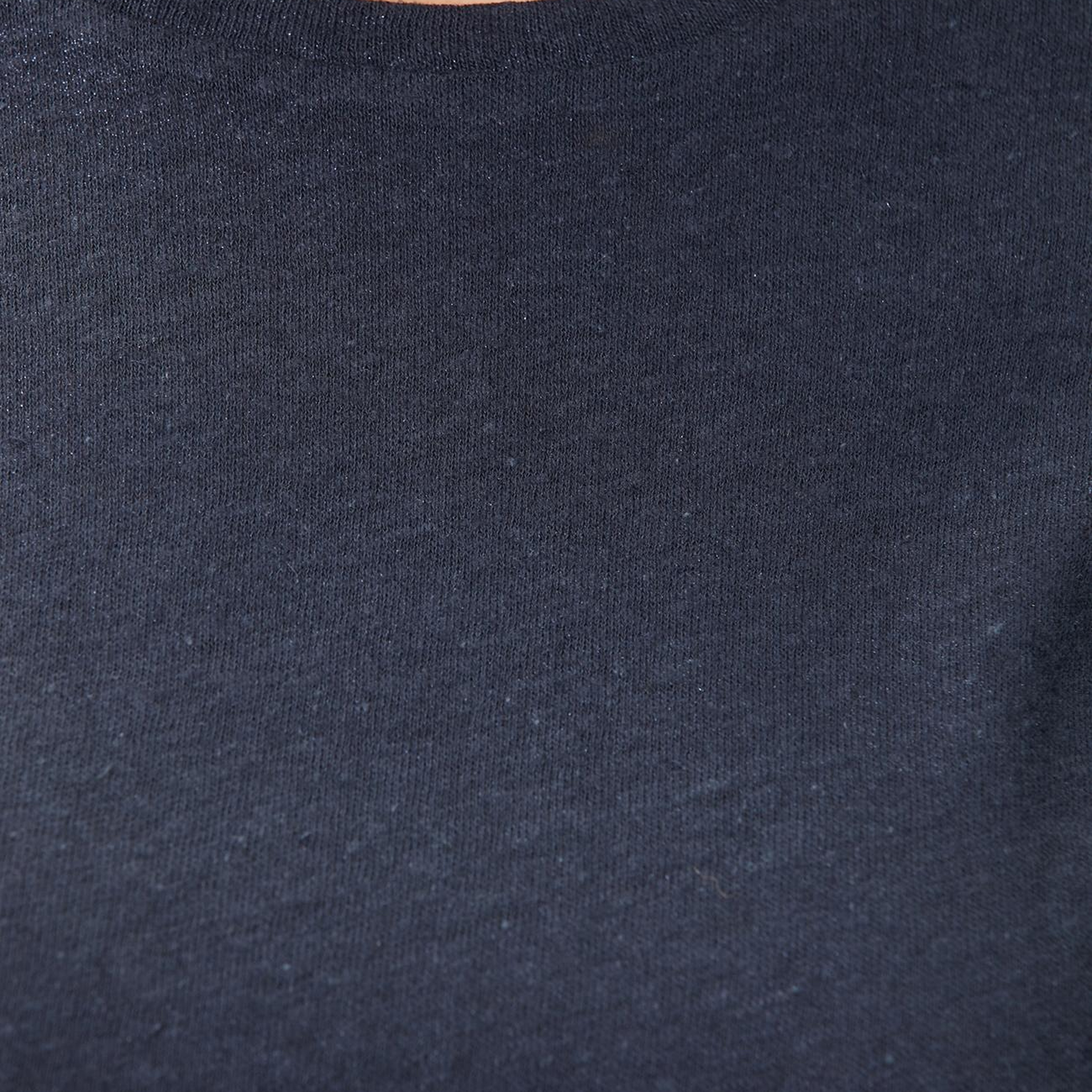 Network Kadın Lacivert Keten Mix T-shirt
