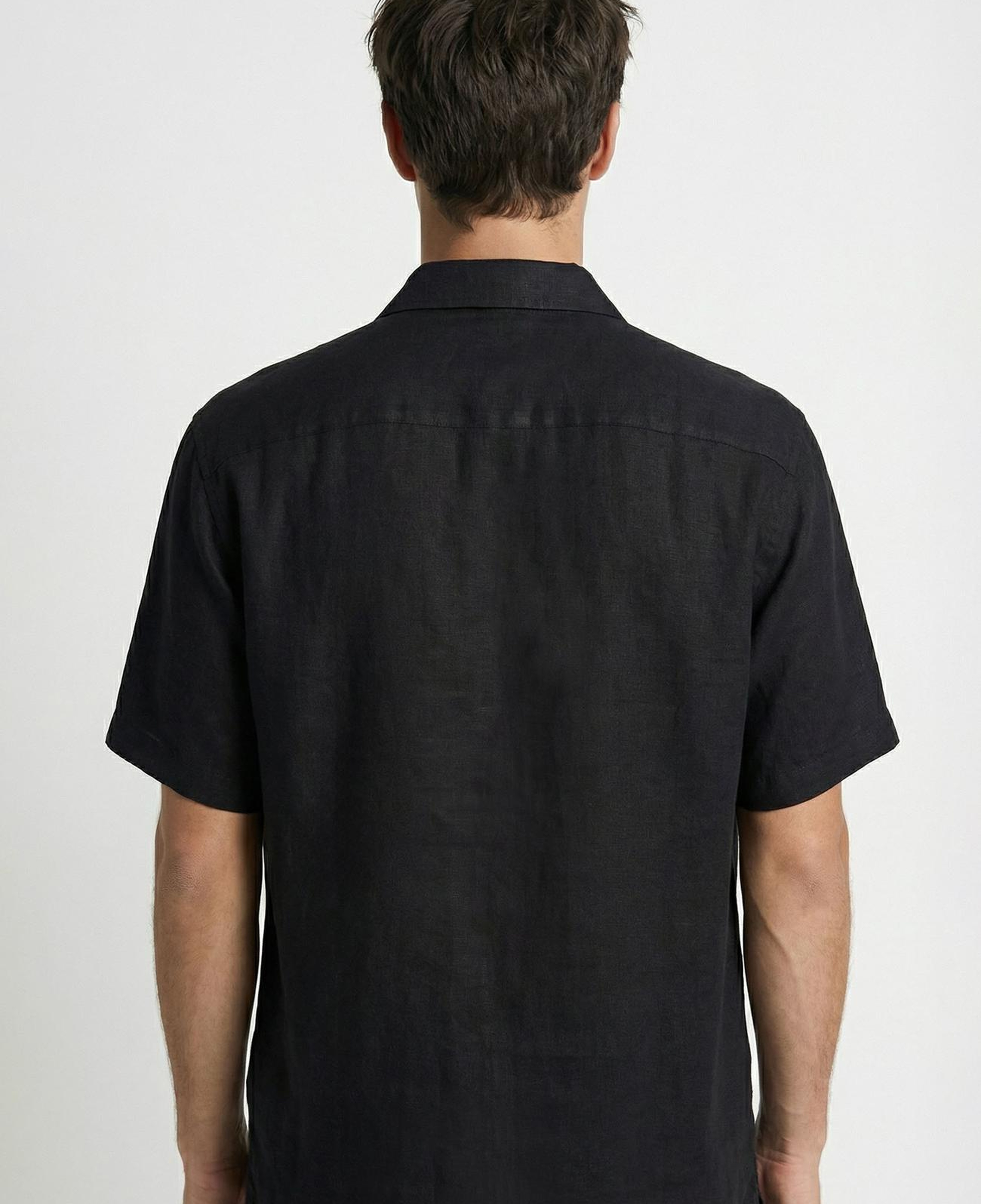 Network Erkek N-Green Relaxed Fit Siyah Keten Gömlek