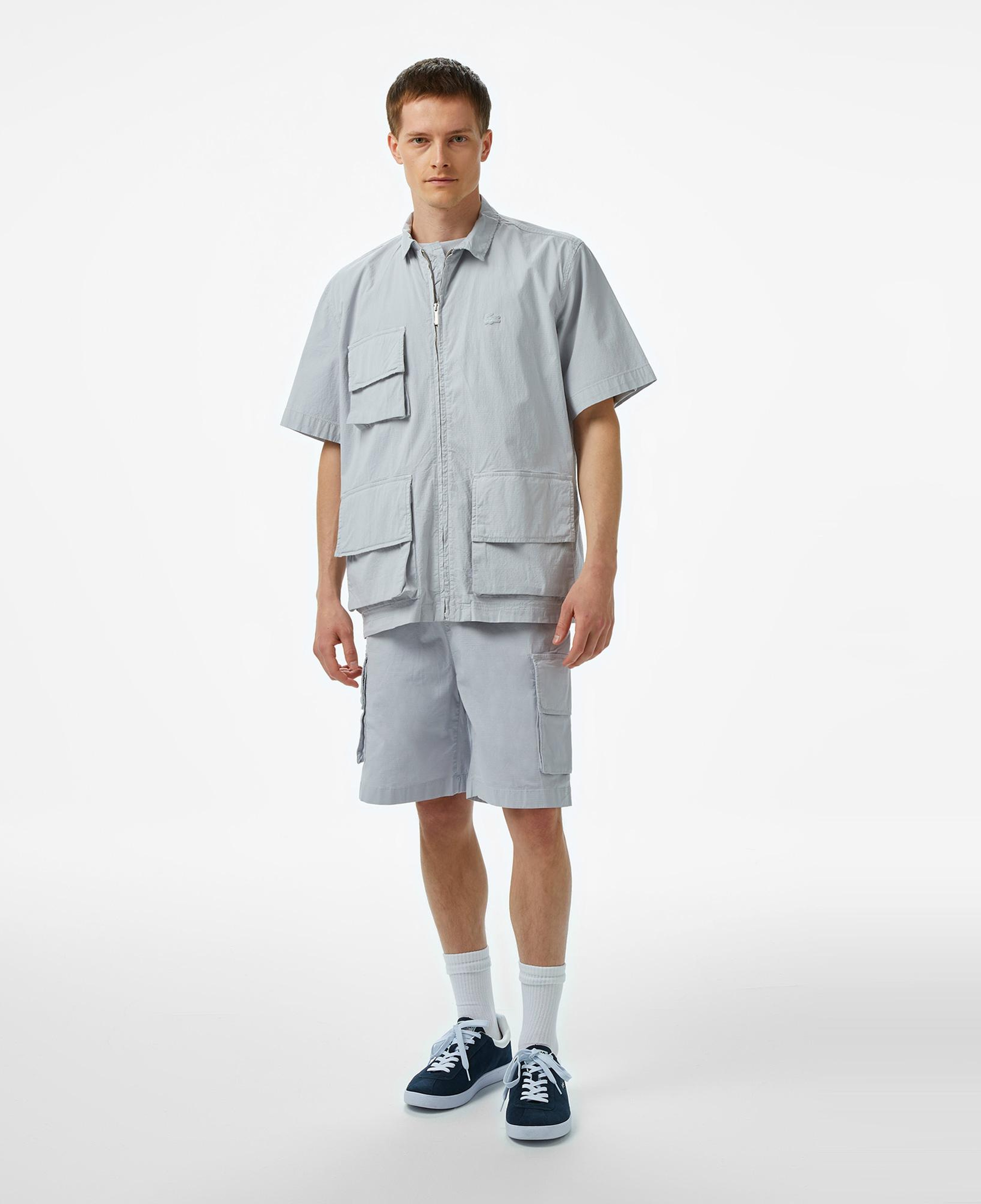 Lacoste House of SuperStep x Lacoste Erkek Gri Gömlek
