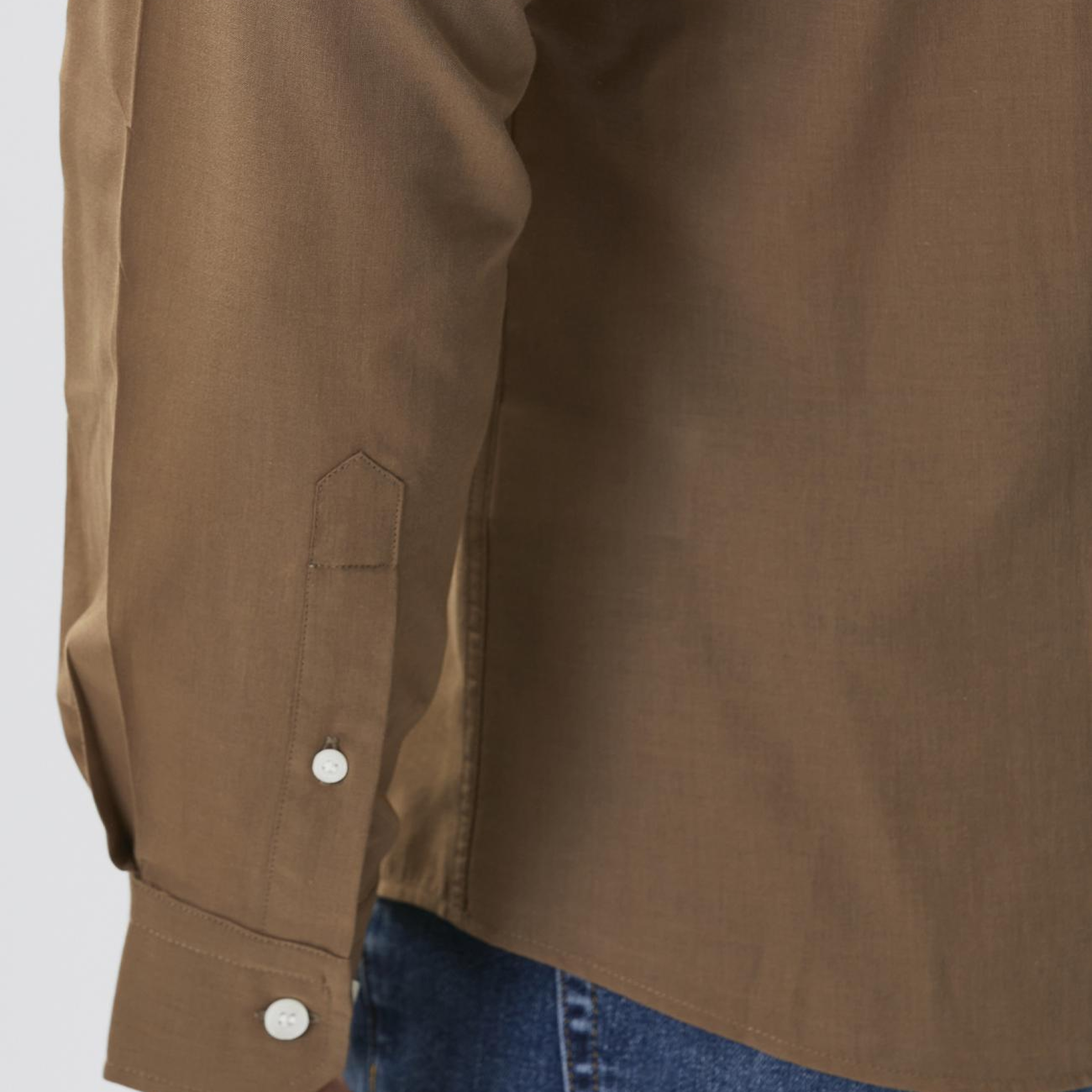 Network Erkek Slim Fit Kahverengi Cotton Gömlek