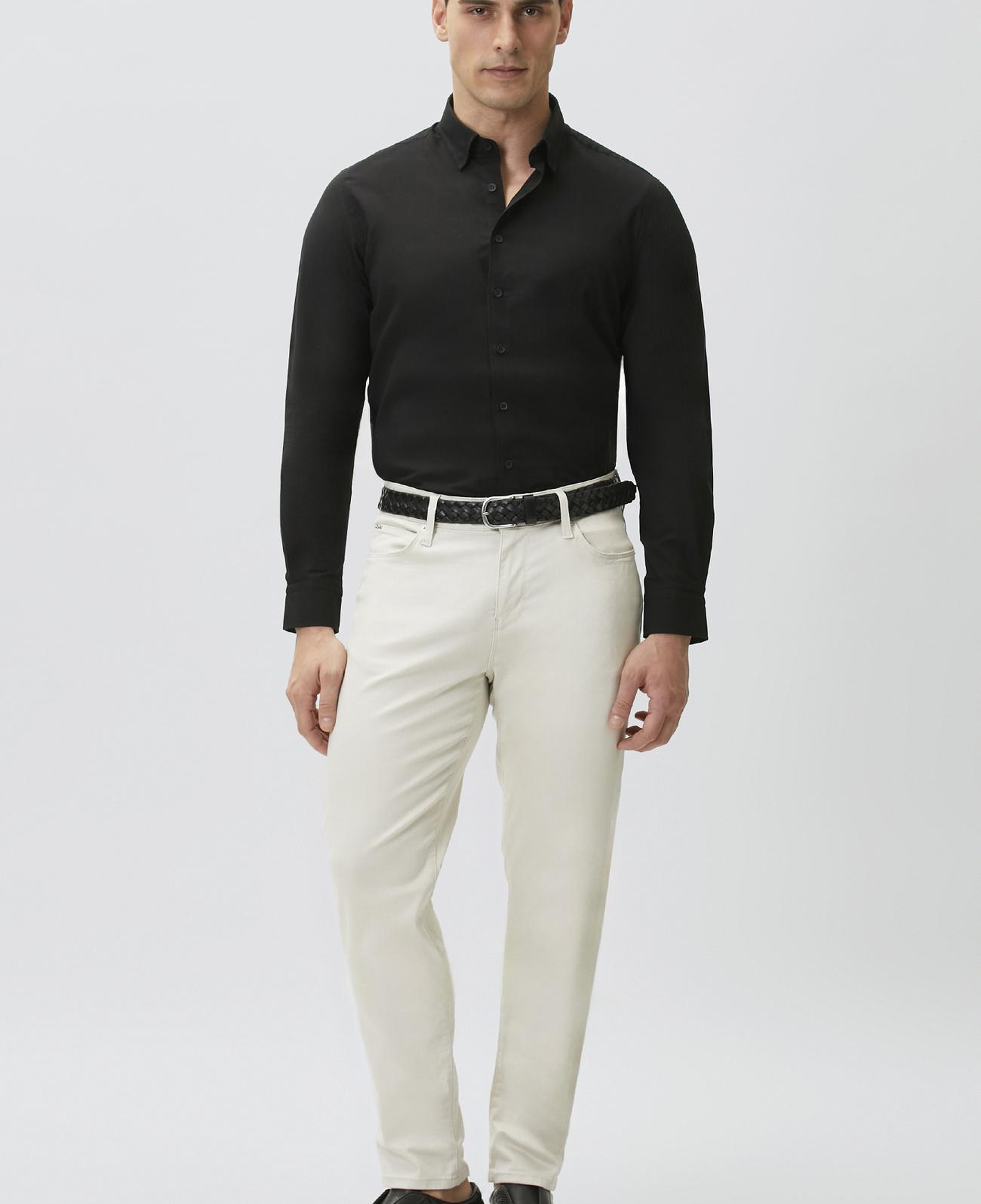 Network Erkek Slim Fit Siyah Cotton Gömlek