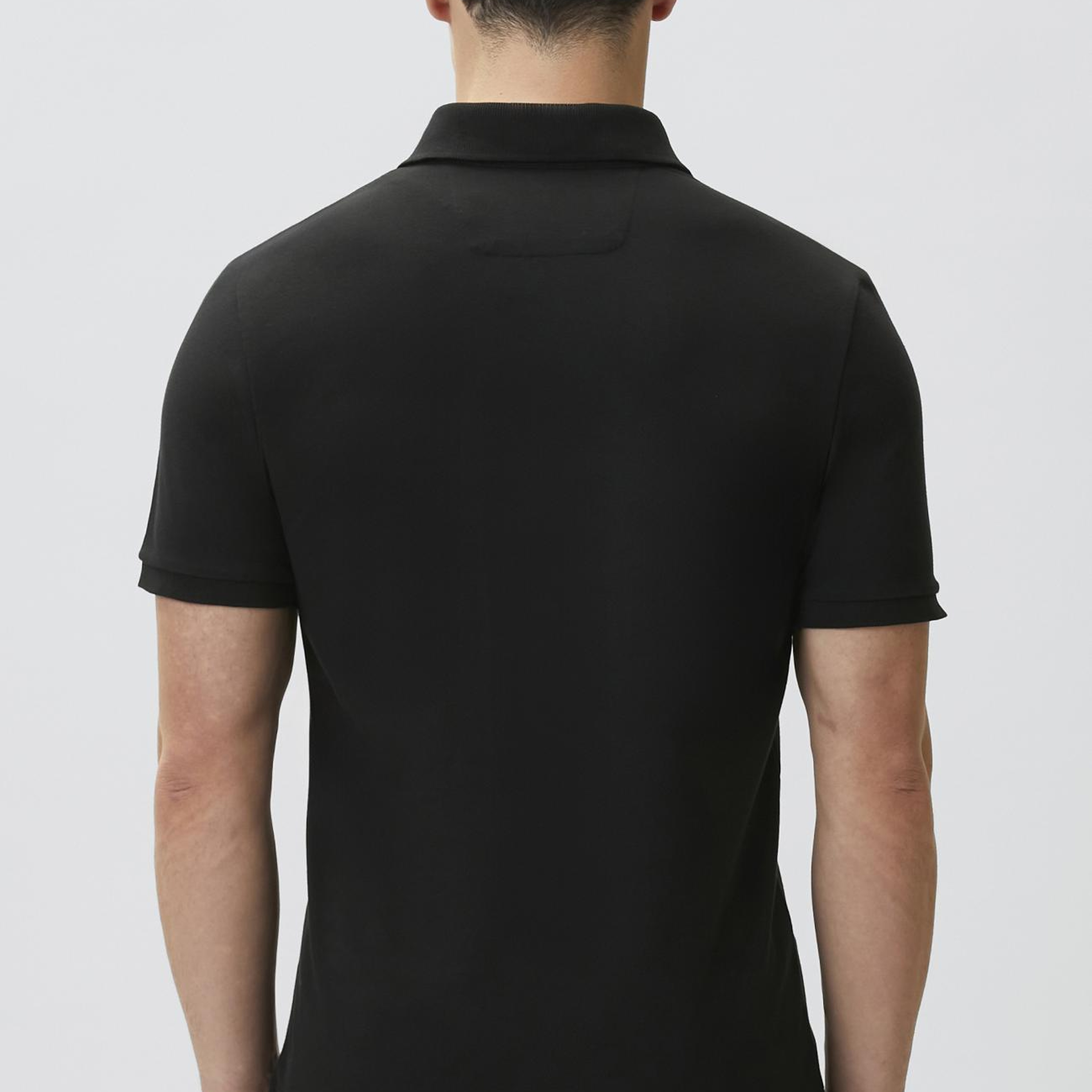 Network Erkek Siyah Pike Desen Polo T-shirt