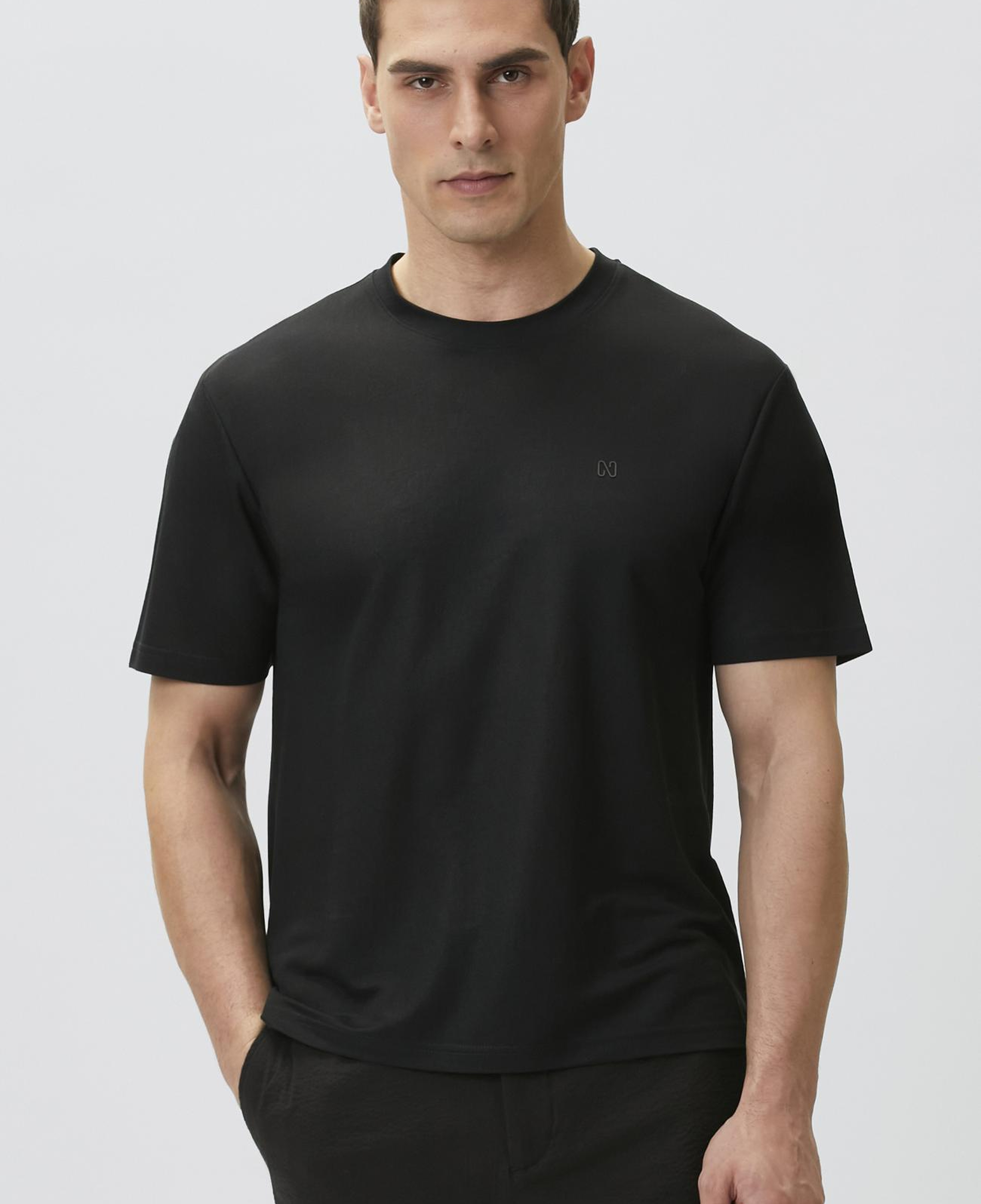 Network Erkek Siyah T-shirt