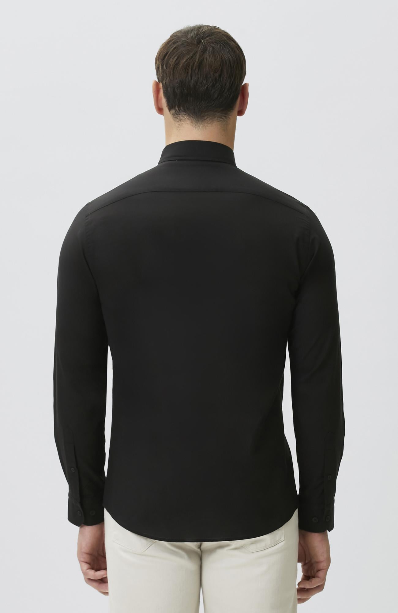 Network Erkek Slim Fit Siyah Cotton Gömlek
