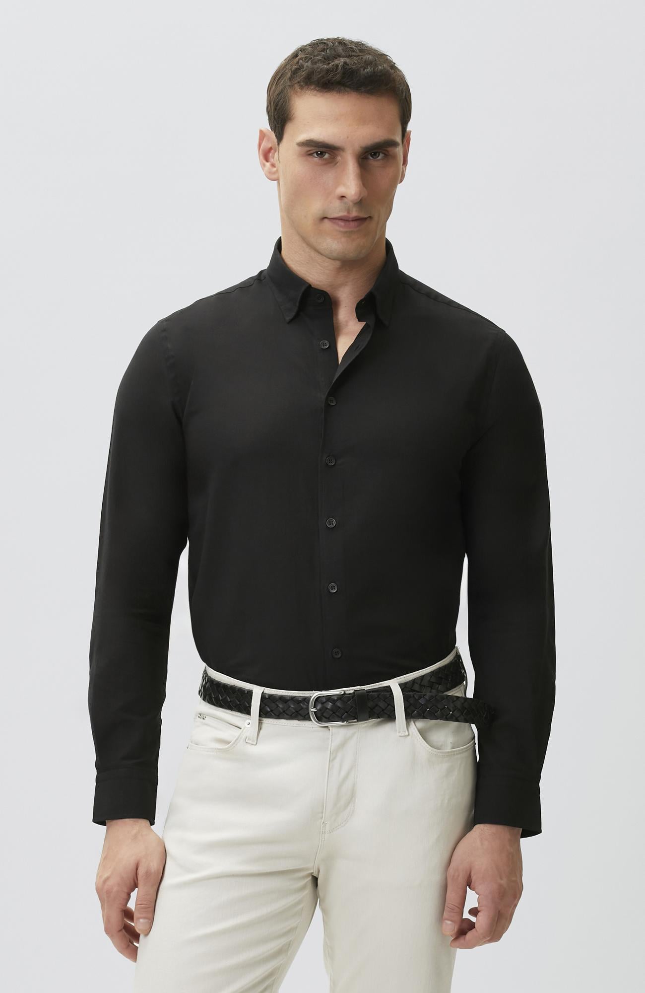 Network Erkek Slim Fit Siyah Cotton Gömlek