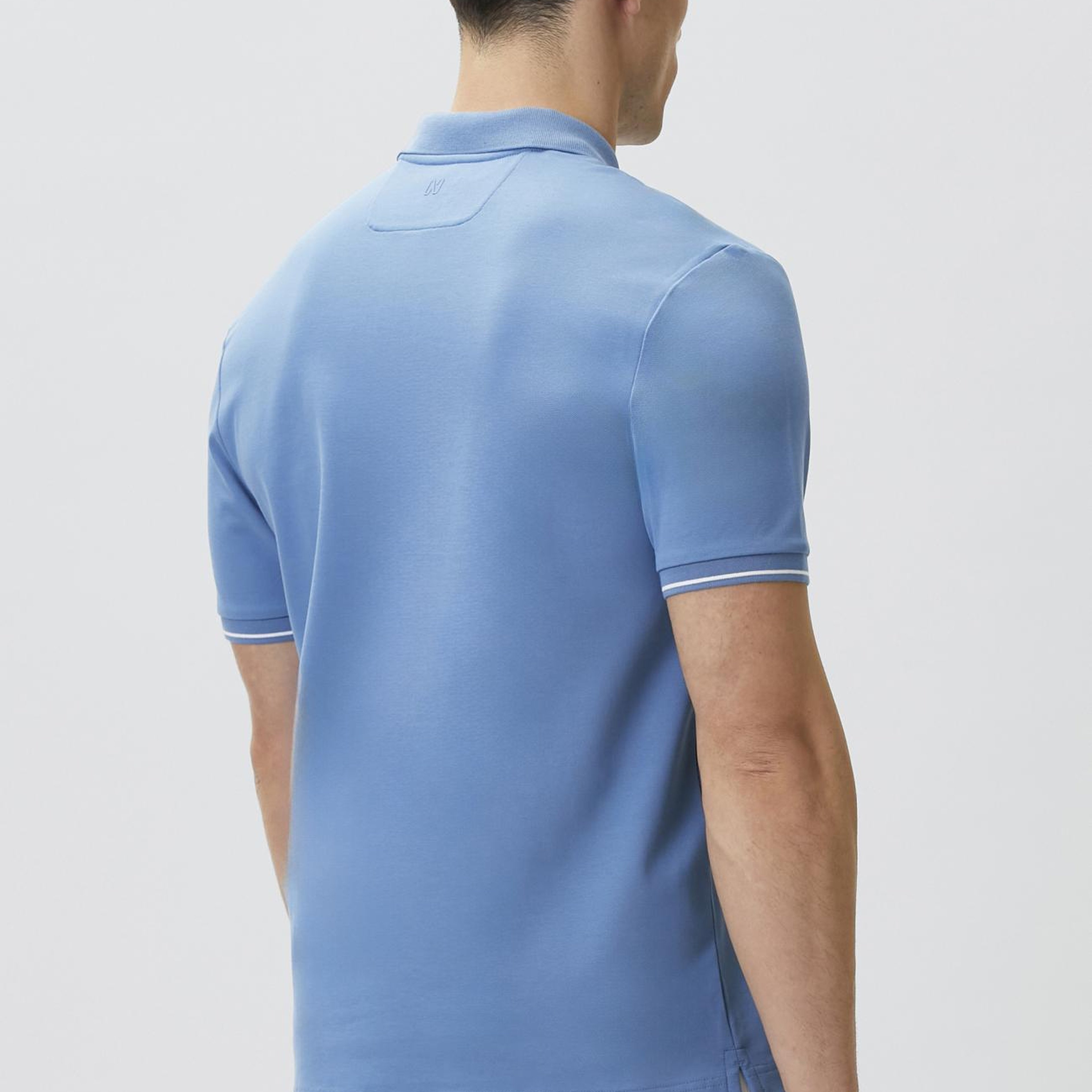 Network Erkek Mavi Polo Yaka Pike T-shirt